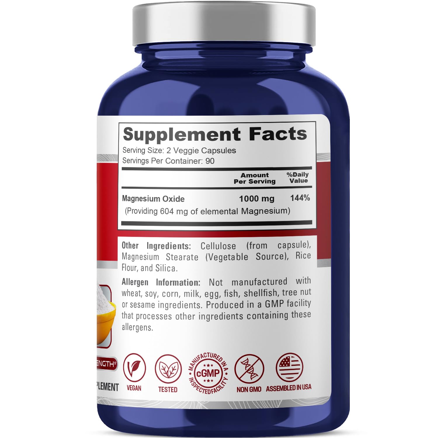NusaPure Magnesium Oxide 1,000mg per Serving 180 Veggie Caps (Non-GMO, Vegan) NusaPure buy supplements canada