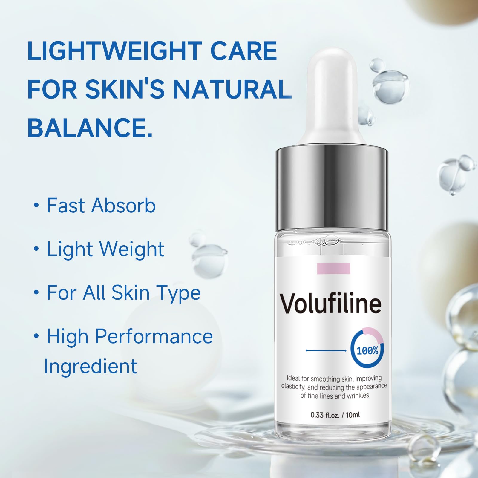 Volufiline Serum, Volufiline Under Eye Serum, Cosmetic Grade Ampoule for Skin Elasticity Improvement, Face & Body Fine Lines, Hydrating Texture, 10ml*2 GUDE GUDE buy supplements canada