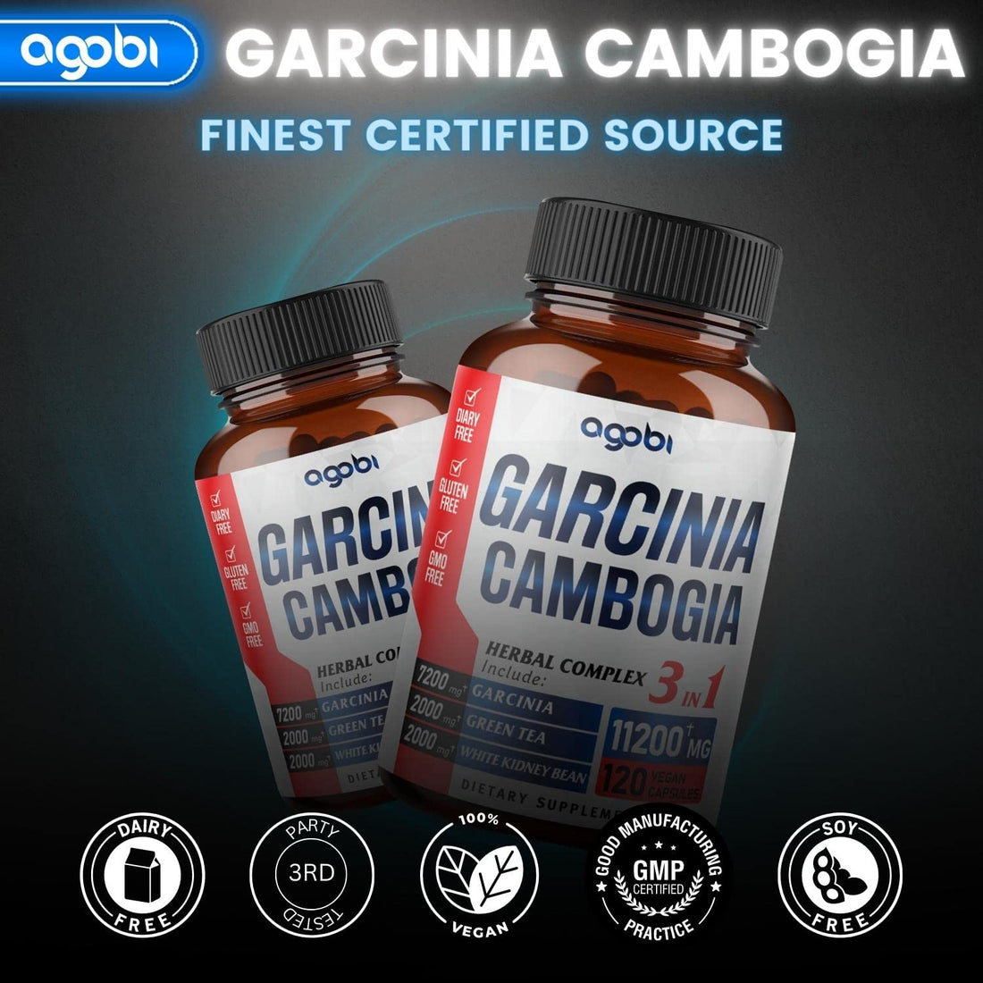agobi 3in1 Garcinia Cambogia Extract Capsules - 11200mg Herbal Supplement for Body Health agobi buy supplements canada