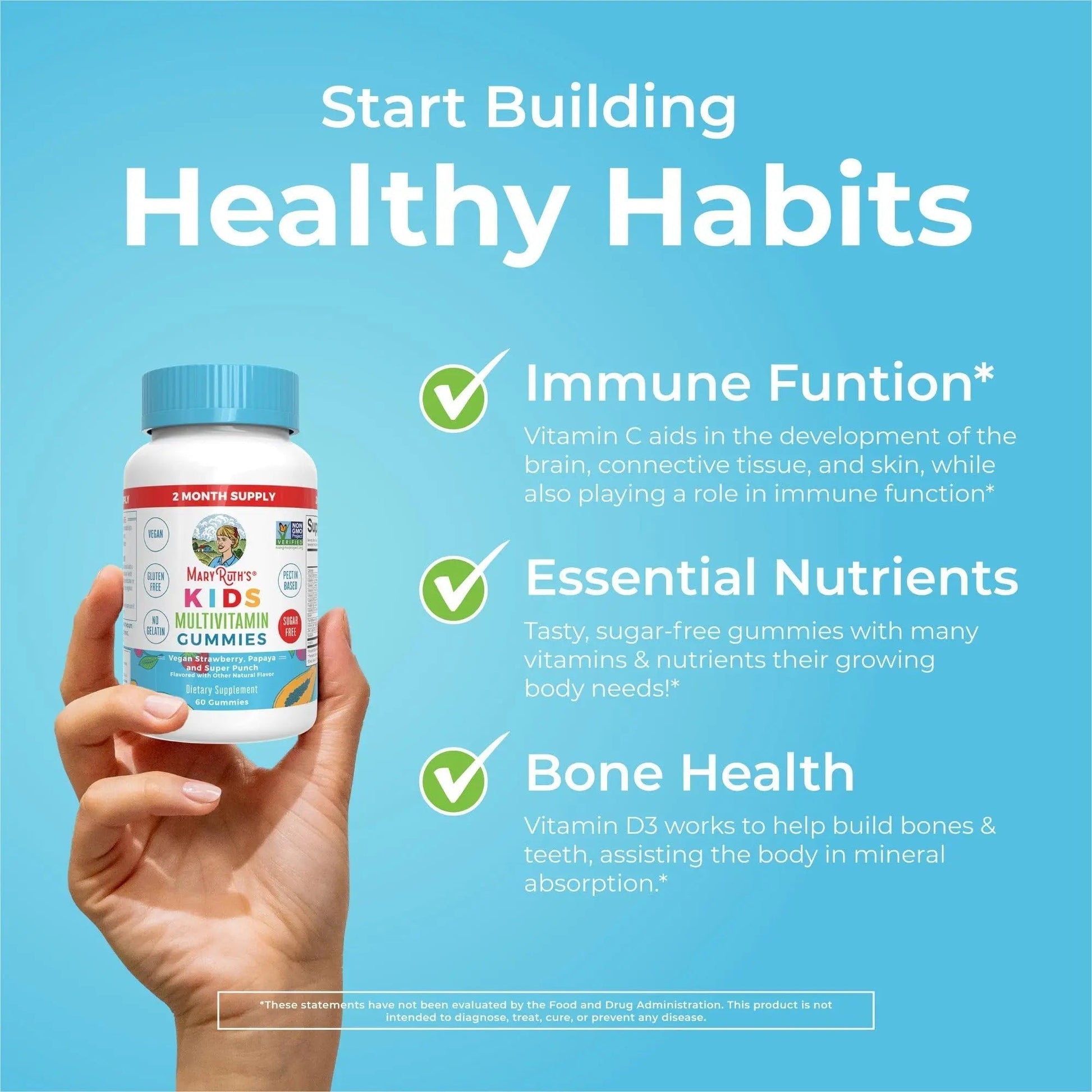 MaryRuth Organics Multivitamin and Probiotic Gummies (Strawberry) for Kids | Clean Label Project Verified® | Vitamins for Gut Health MARYRUTH'S buy supplements canada