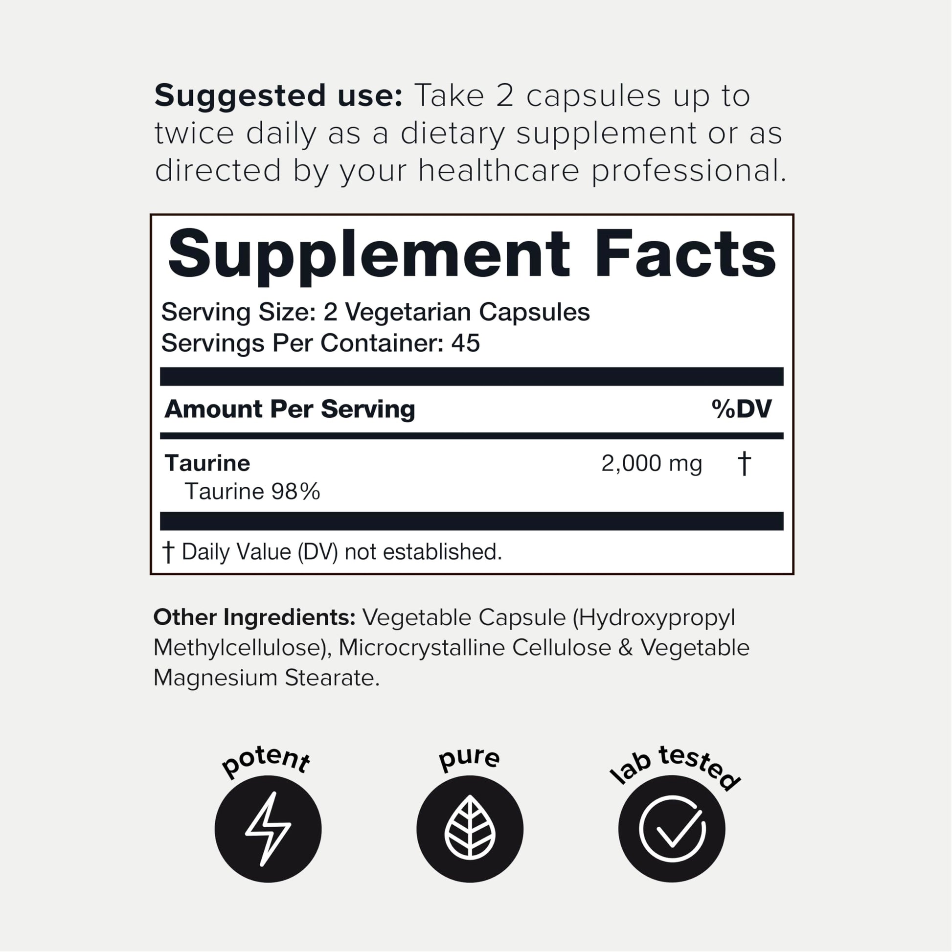 Toniiq 2000mg Taurine Supplement - High Purity Taurine Powder Capsules, 98%+ Pure Toniiq buy supplements canada