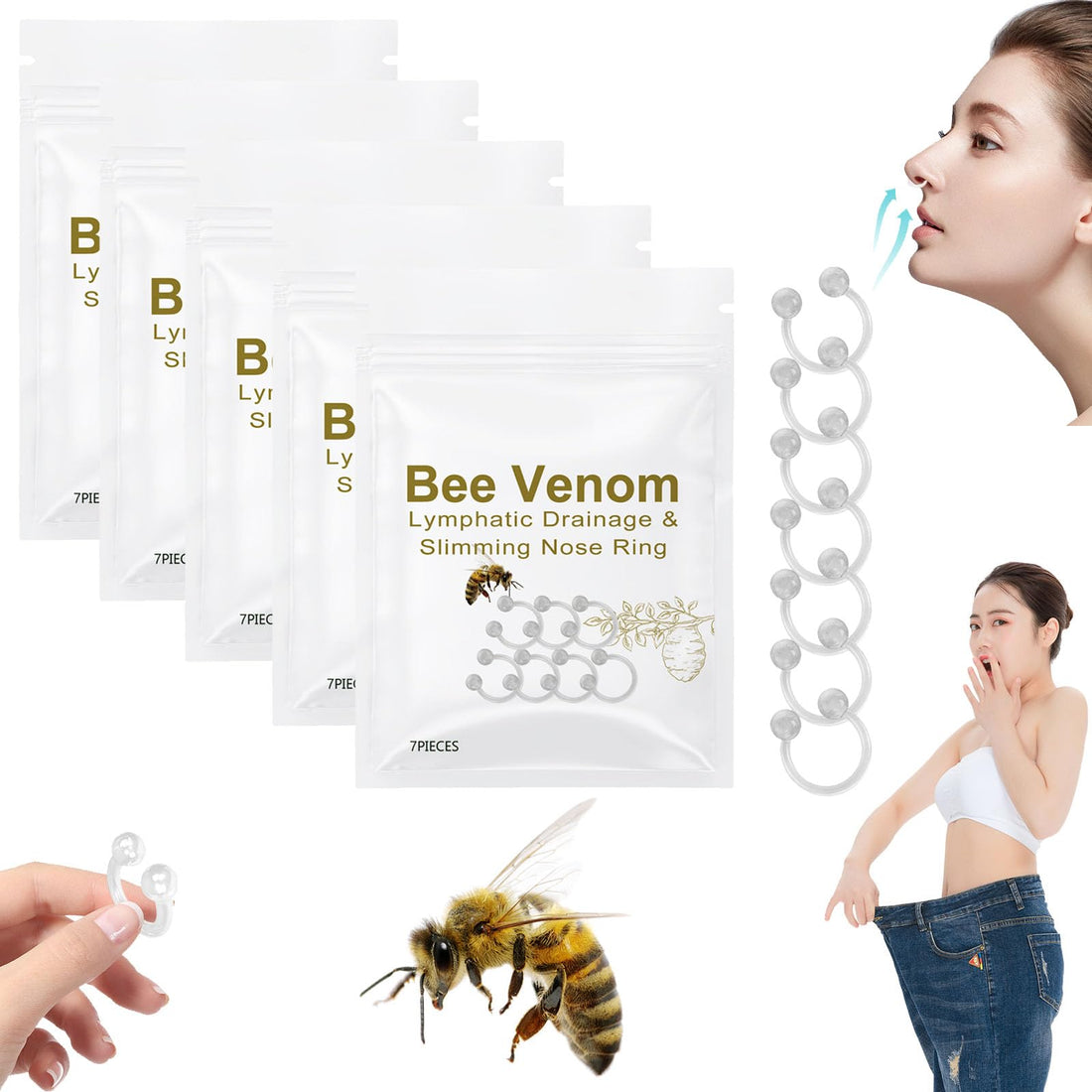 Bee Venom Lymphatic Drainage Nose Ring, Bee Venom Slimming Nose Ring, Bee Venom Lymphatic Drainage Generic buy supplements canada
