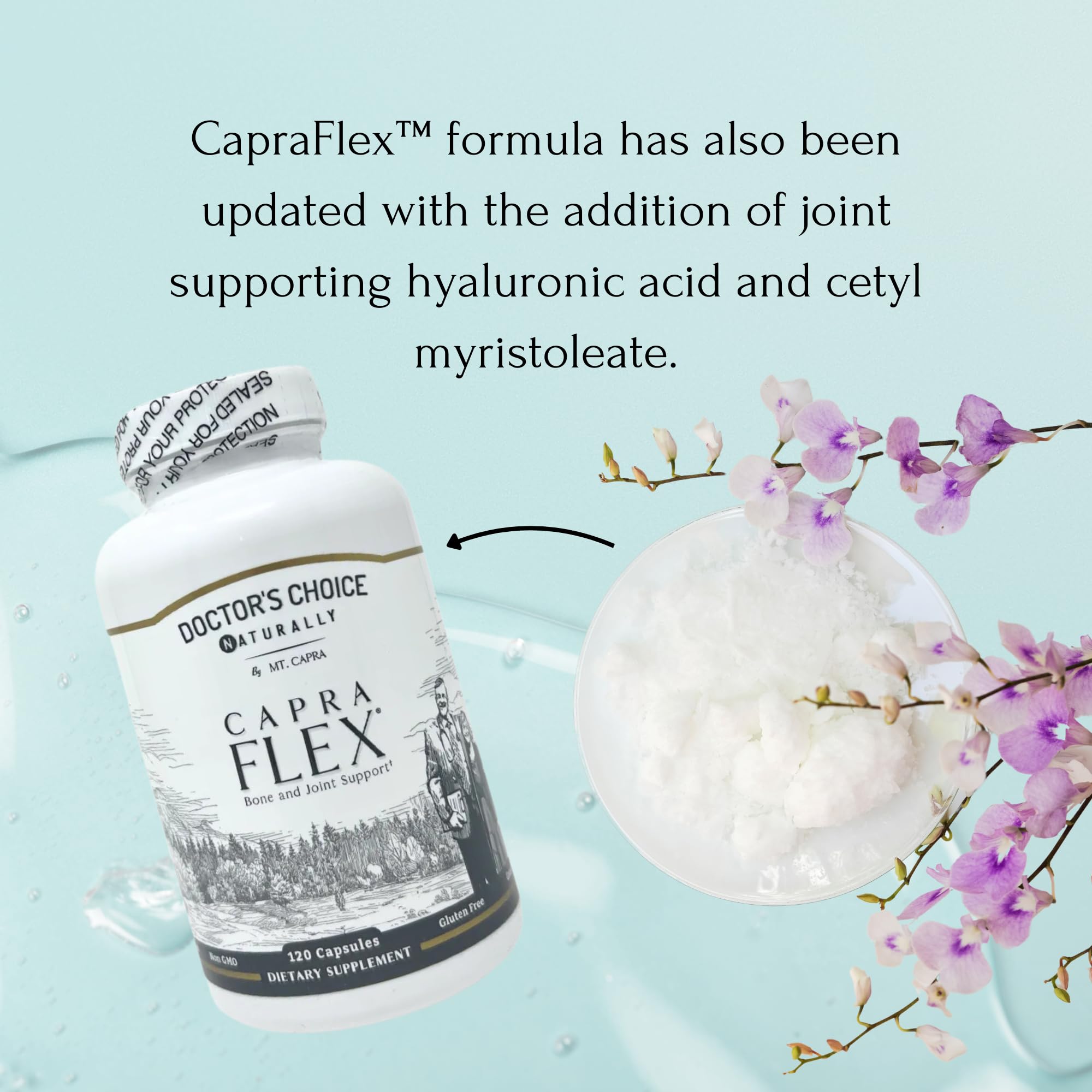 CapraFlex by Mt. Capra | Bone and Joint Support Supplement with Chicken Collagen, Hyaluronic Acid, Turmeric, and Herbs for Joint Vitality | 30 Servings - 120 Capsules Mt Capra buy supplements canada