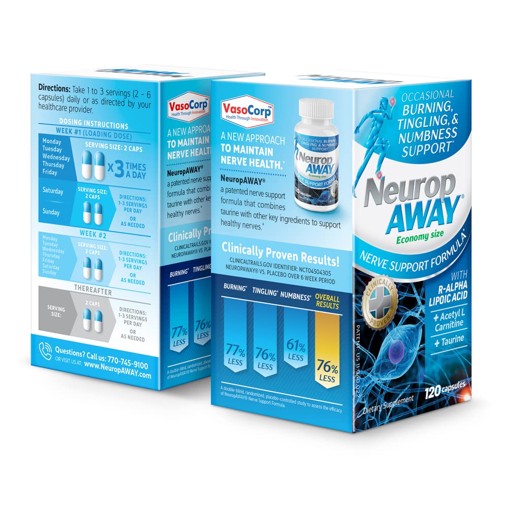 NeuropAWAY Nerve Support Formula, a Patented, Clinically Proven Formula to Strengthen Nerve Health NeuropAWAY buy supplements canada