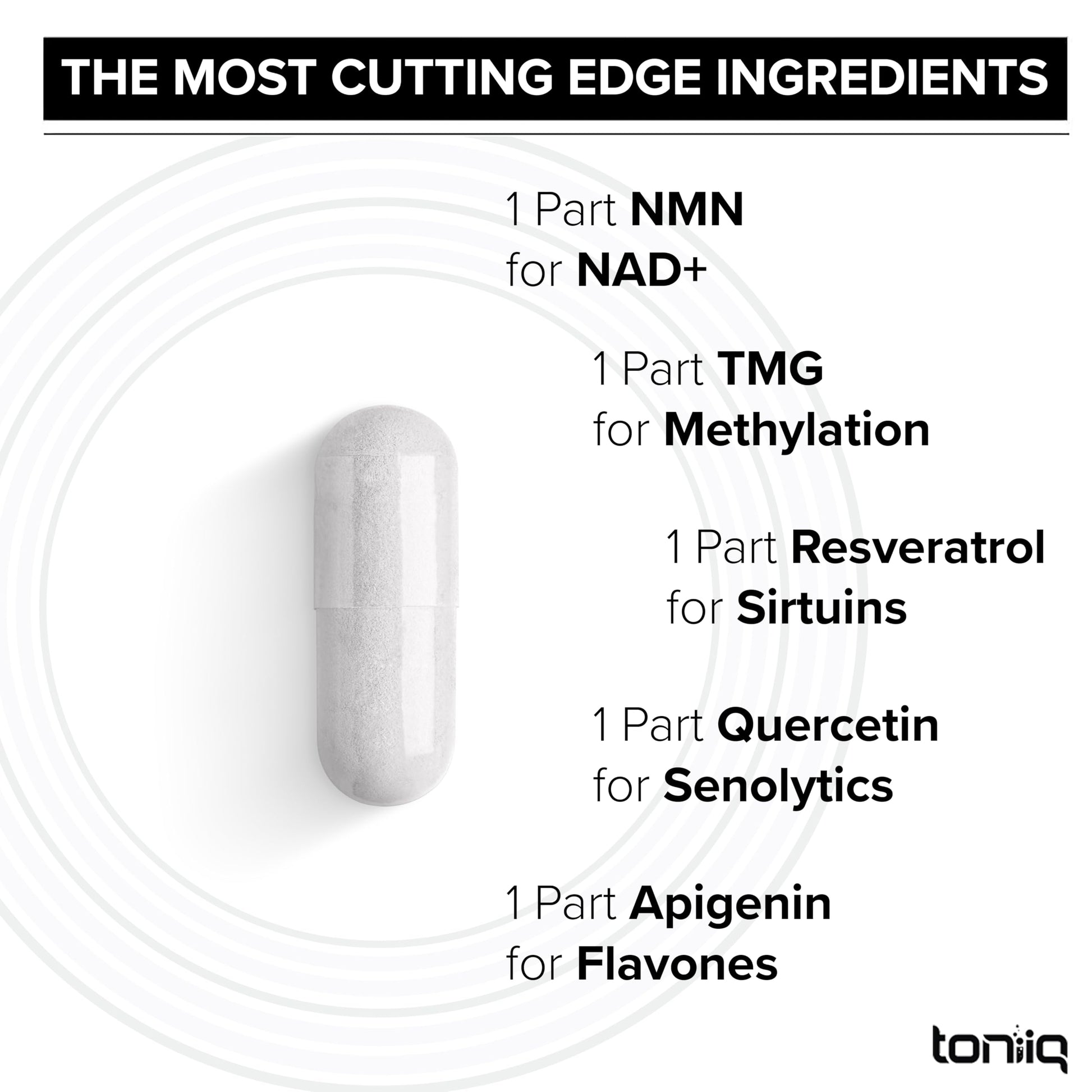 1500mg NMN Supplement with Resveratrol – High Potency Nicotinamide Mononucleotide 500mg with Trimethylglycine, Quercetin, Resveratrol & Apigenin – Pure NMN Capsules – Third-Party Tested – 30 Servings Toniiq buy supplements canada