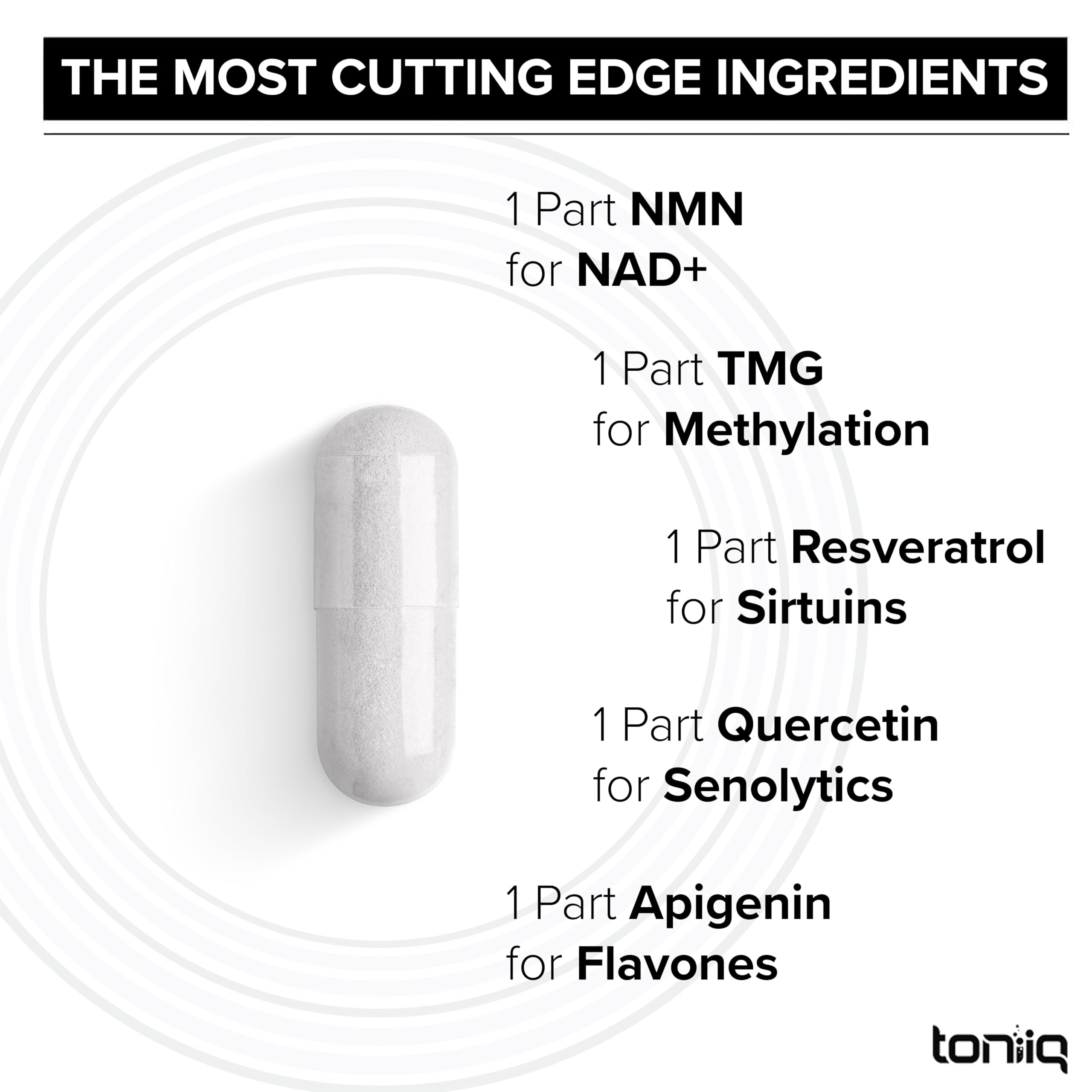 1500mg NMN Supplement with Resveratrol – High Potency Nicotinamide Mononucleotide 500mg with Trimethylglycine, Quercetin, Resveratrol & Apigenin – Pure NMN Capsules – Third-Party Tested – 30 Servings Toniiq buy supplements canada