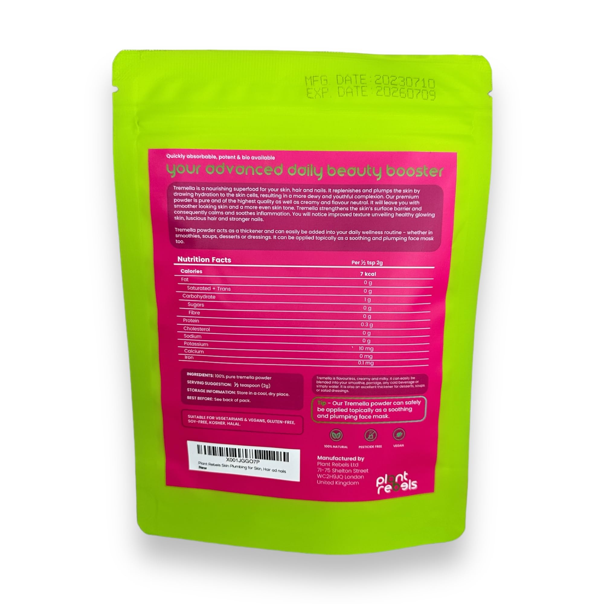 Plant Rebels Pure Tremella Mushroom Extract Powder | Vegan Collagen | Anti Aging Plant Rebels buy supplements canada