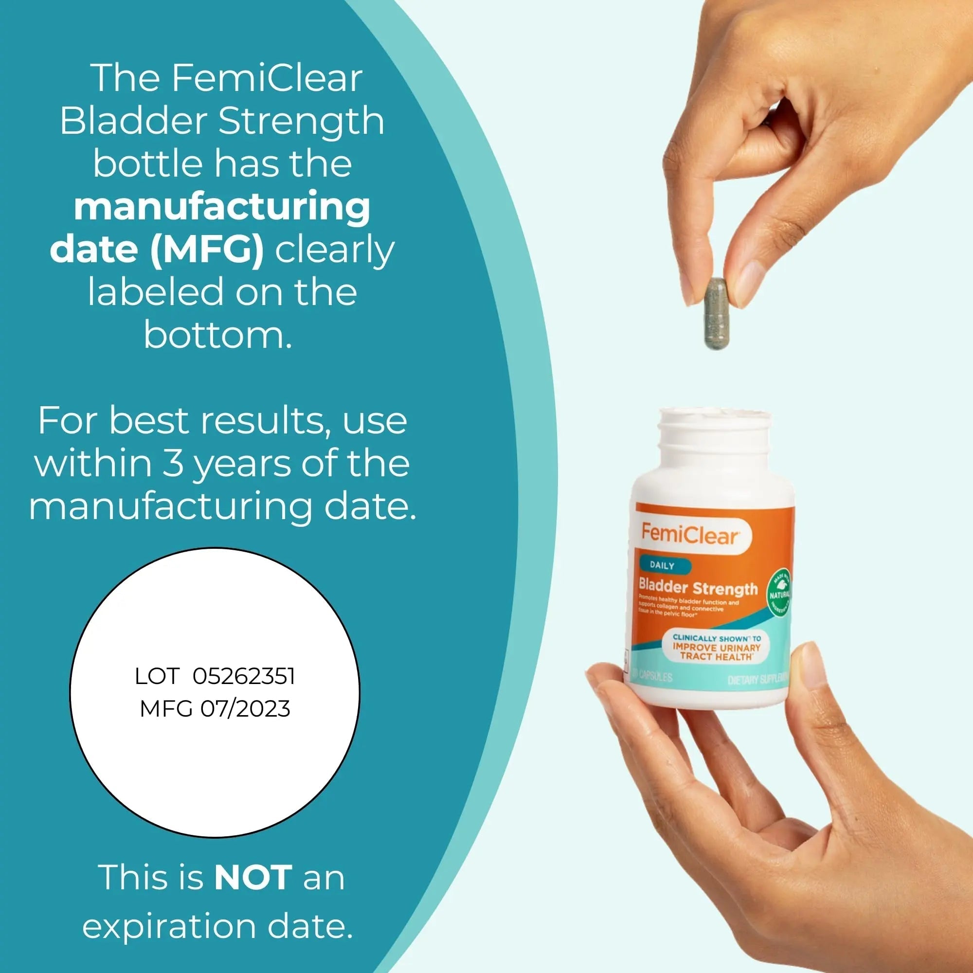 FemiClear Bladder Strength Supplement | Bladder Control & Wellness | 60 Capsules, 30 Day Supply | Made with Natural Ingredients | for Women & Men FemiClear buy supplements canada