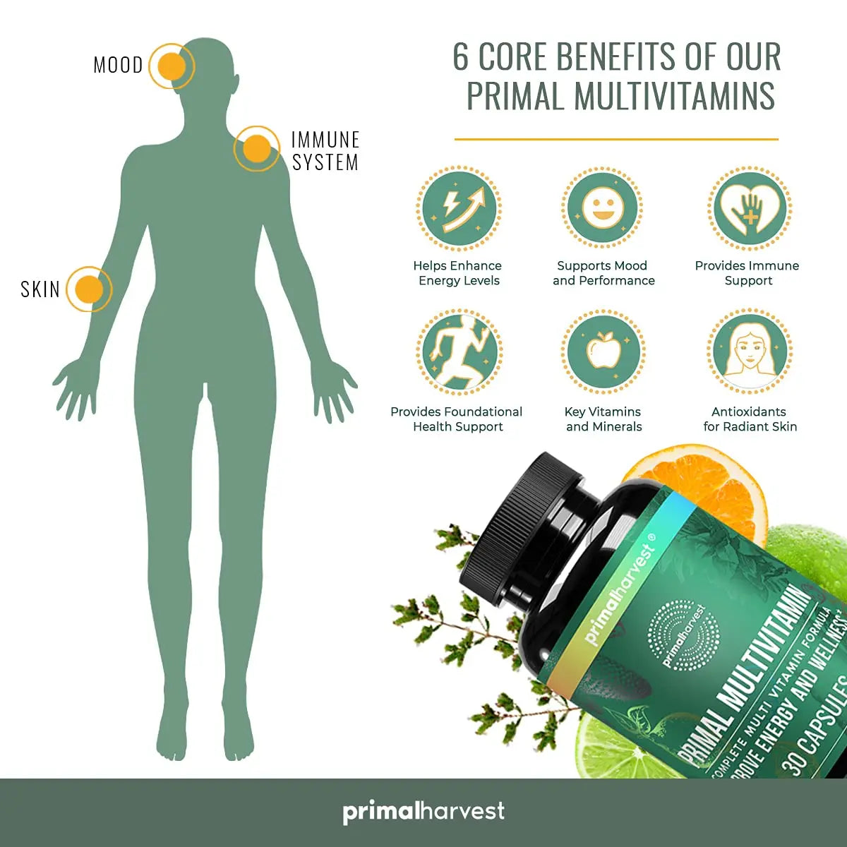 Primal Harvest Multivitamin & Magnesium Supplements for Women and Men Multi Vitamin Capsules and Magnesium Glycinate Pills Bundle Primal Harvest buy supplements canada