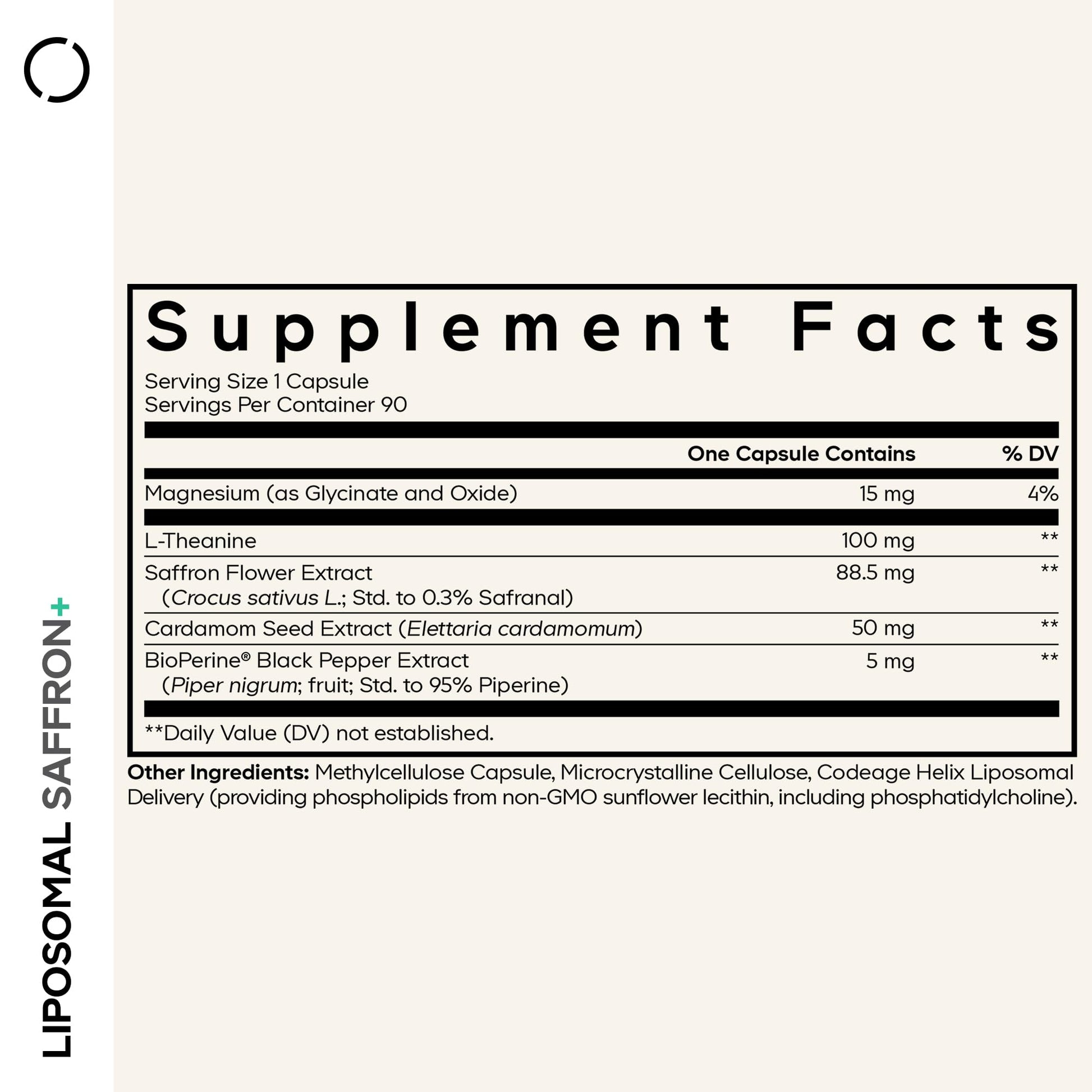 Codeage Liposomal Saffron+ Supplement - Saffron Extract, Magnesium, L-Theanine, Cardamom, BioPerine - 3-Month Supply - Kesar Spice, Liposomal Delivery - Non-GMO - 90 Capsules Codeage buy supplements canada