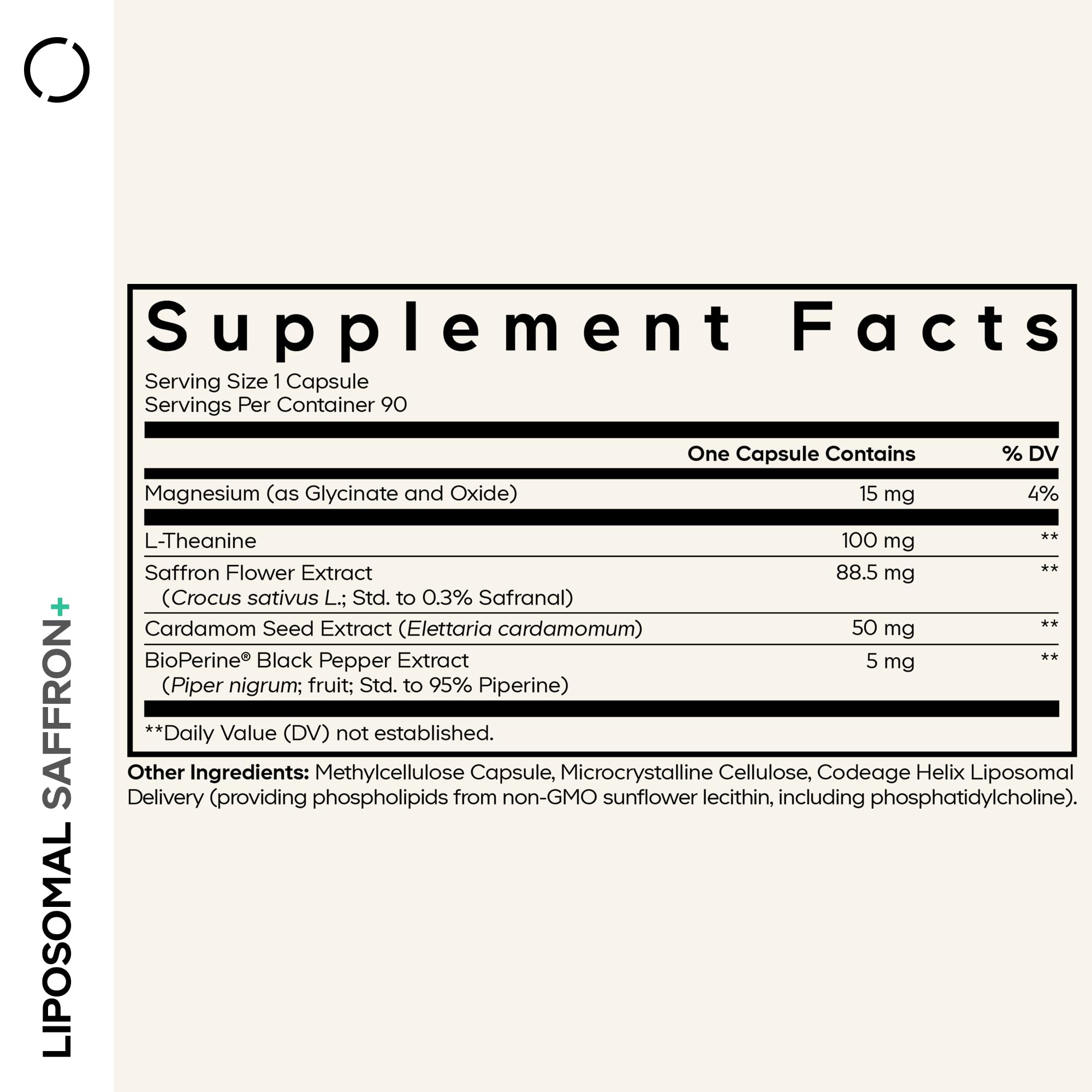 Codeage Liposomal Saffron+ Supplement - Saffron Extract, Magnesium, L-Theanine, Cardamom, BioPerine - 3-Month Supply - Kesar Spice, Liposomal Delivery - Non-GMO - 90 Capsules Codeage buy supplements canada