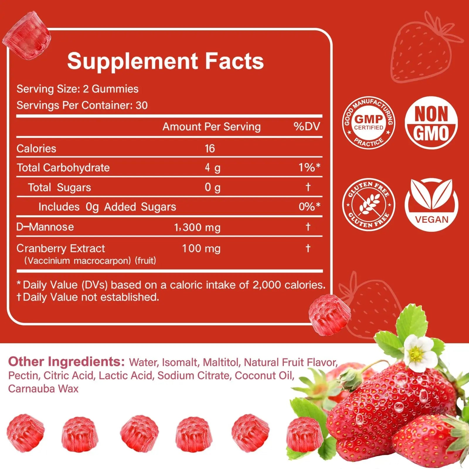 HFELIZ D Mannose with Cranberry Gummies, D-Mannose Supplements 1300mg for Women, Support Natural Urinary Tract & Bladder Health, Sugar-Free, 60 Count HFELIZ buy supplements canada