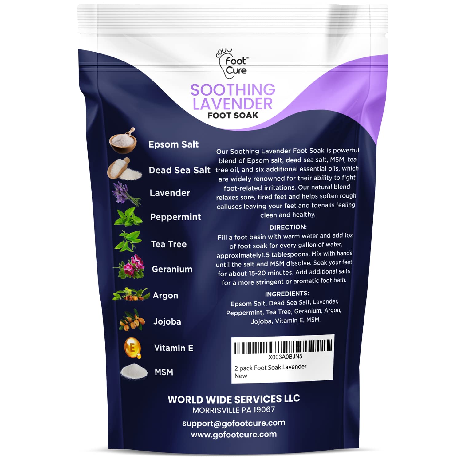 Soothing Lavender Foot Soak with Epsom Salt - Best Toenail Treatment, & Softens Calluses FOOT CURE buy supplements canada