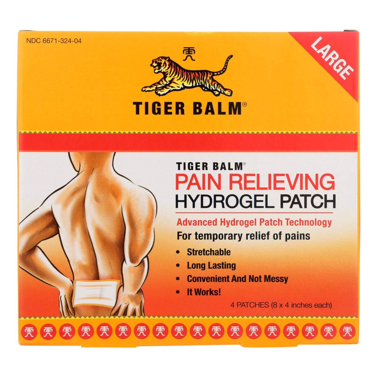 Tiger Balm Pain Relieving Patch Large, 4 Count (Pack of 6) Tiger Balm buy supplements canada