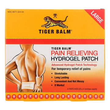 Tiger Balm Pain Relieving Patch Large, 4 Count (Pack of 6) Tiger Balm buy supplements canada