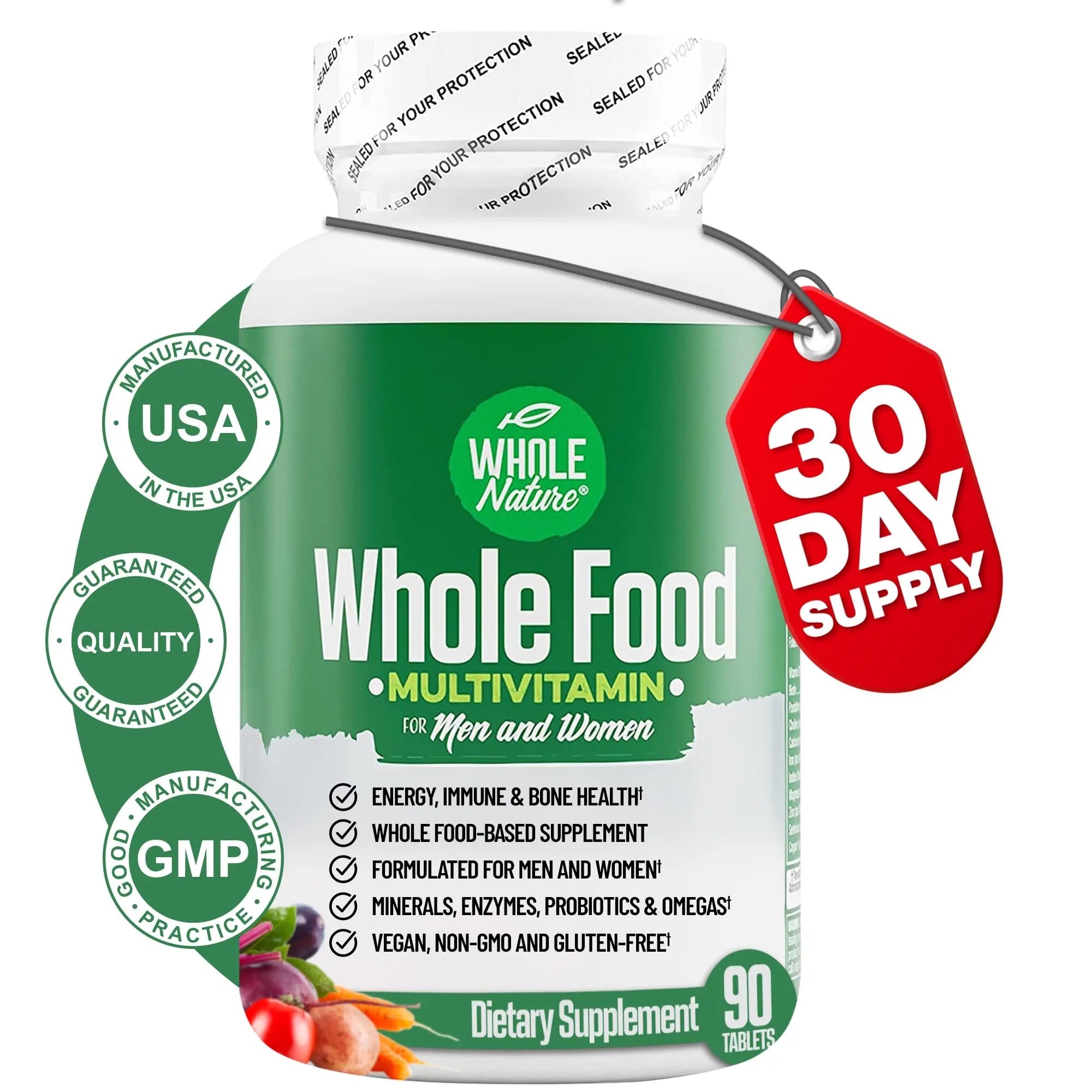 Whole Nature Whole Food Multivitamin for Men and Women Complete Daily Superfood Vitamins Plus Minerals Digestive Enzymes Whole Nature buy supplements canada