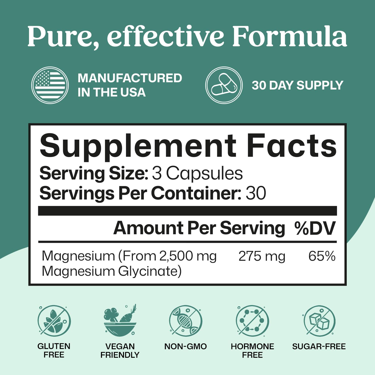 ColonBroom Pure Magnesium Glycinate Capsules | Supplement for Sleep, Heart & Muscle Support | Non-GMO, Gluten Free, Vegan & Sugar-Free | 1 Month Supply (90 Capsules) ColonBroom buy supplements canada