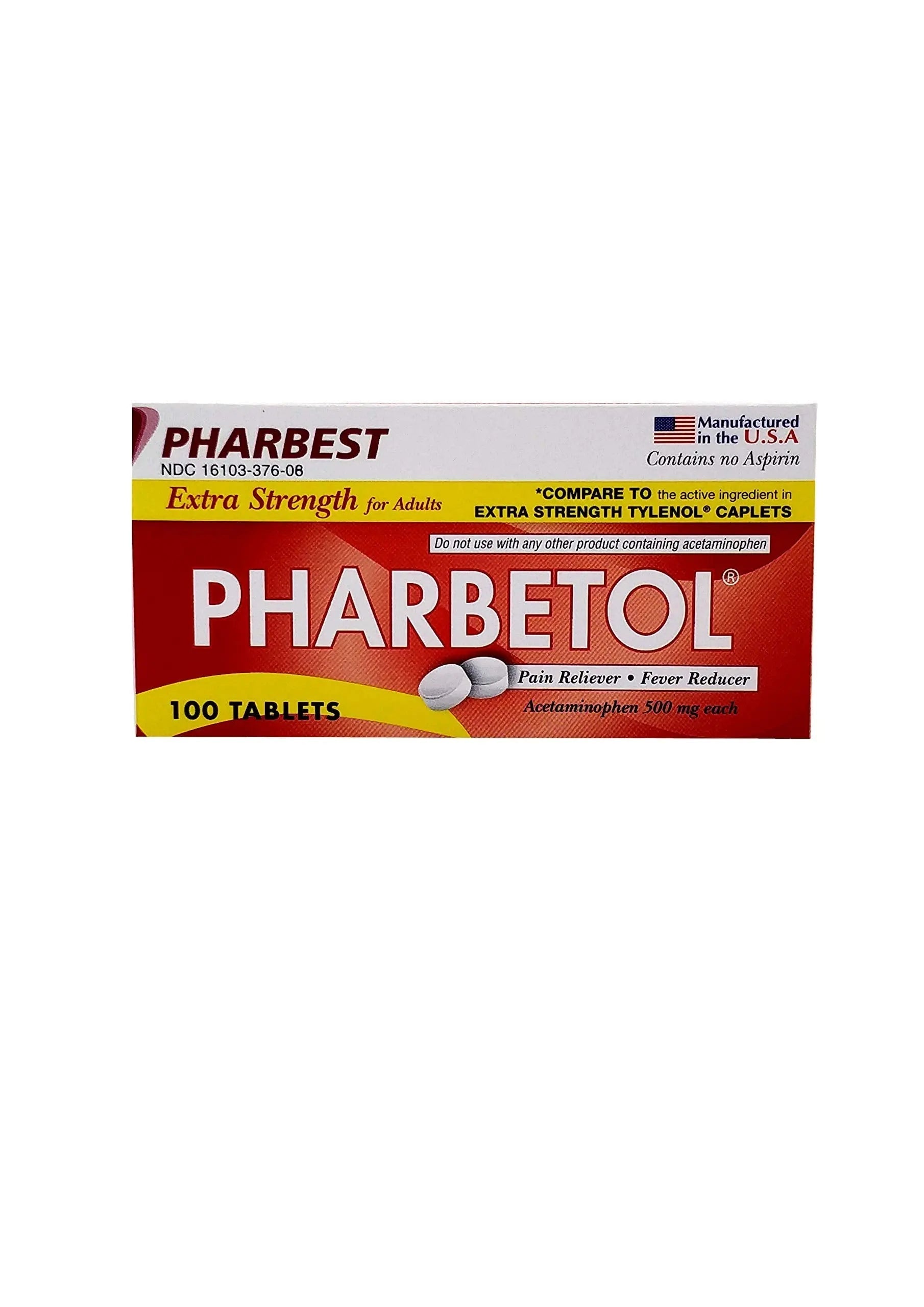 Pharbetol 500mg Extra Strength Tablets 100 Count (Generic Extra Strength) PHARBEST PHARMACEUTICALS buy supplements canada