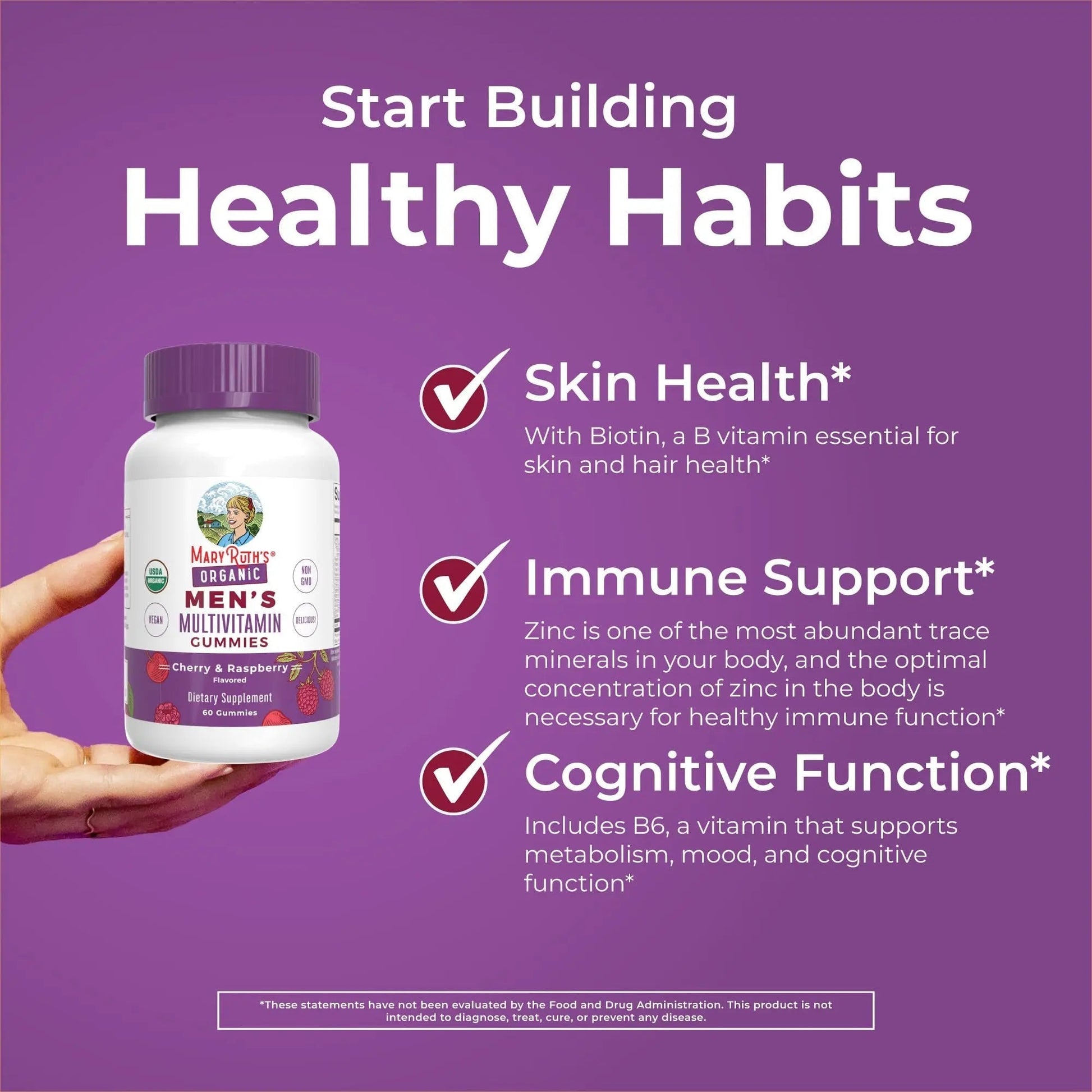 MaryRuth Organics Mens Vitamin Gummy | USDA | Vegan | Daily Multivitamins for Immune Support MaryRuth Organics buy supplements canada