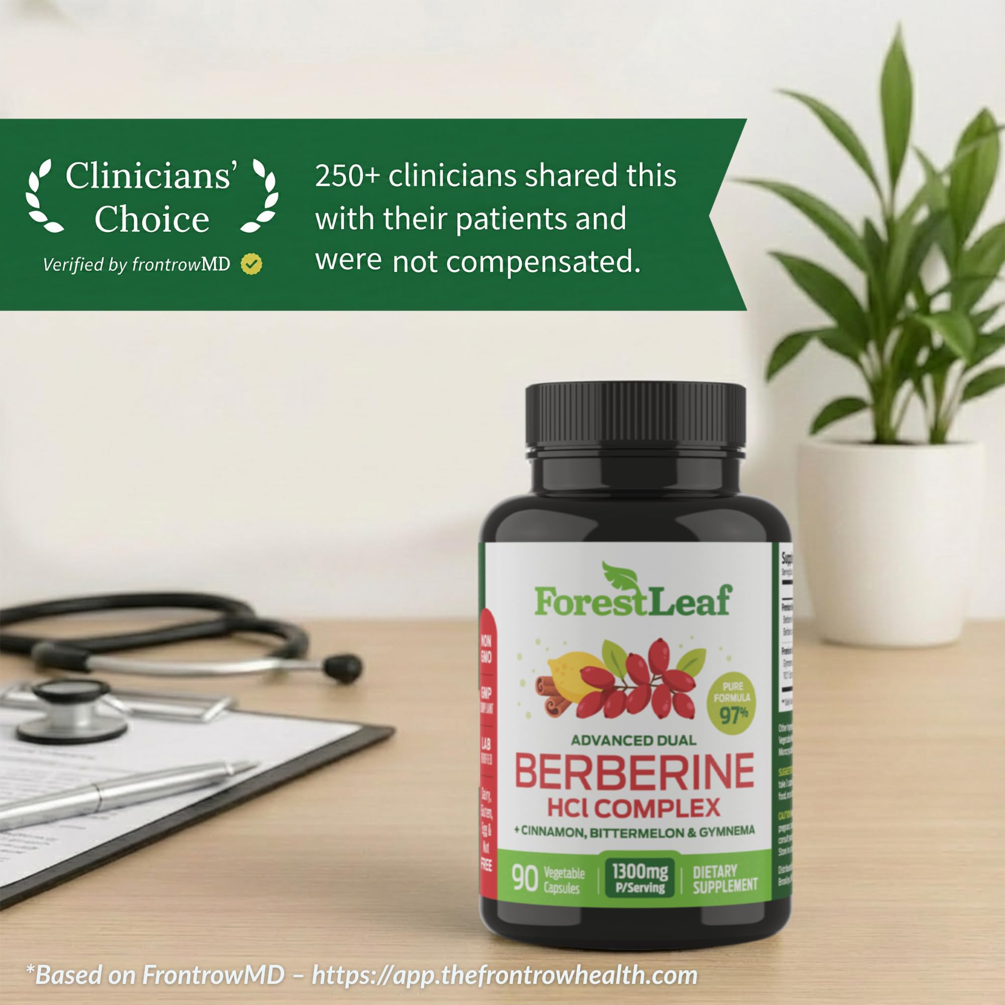 ForestLeaf Berberine Supplement - 1300mg per Serving - Ultra High Potency Berberine HCl with Ceylon Cinnamon, Bitter Melon & Gymnema ForestLeaf buy supplements canada