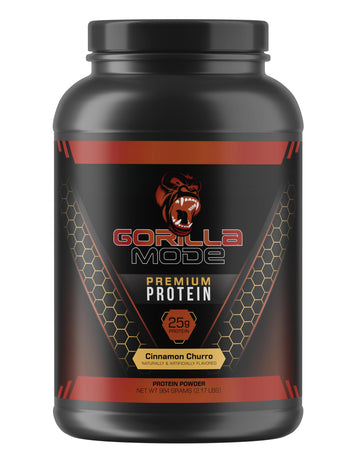 Gorilla Mode Premium Whey Protein - Cinnamon Churro / 25 Grams of Whey Protein Isolate Gorilla Mind buy supplements canada