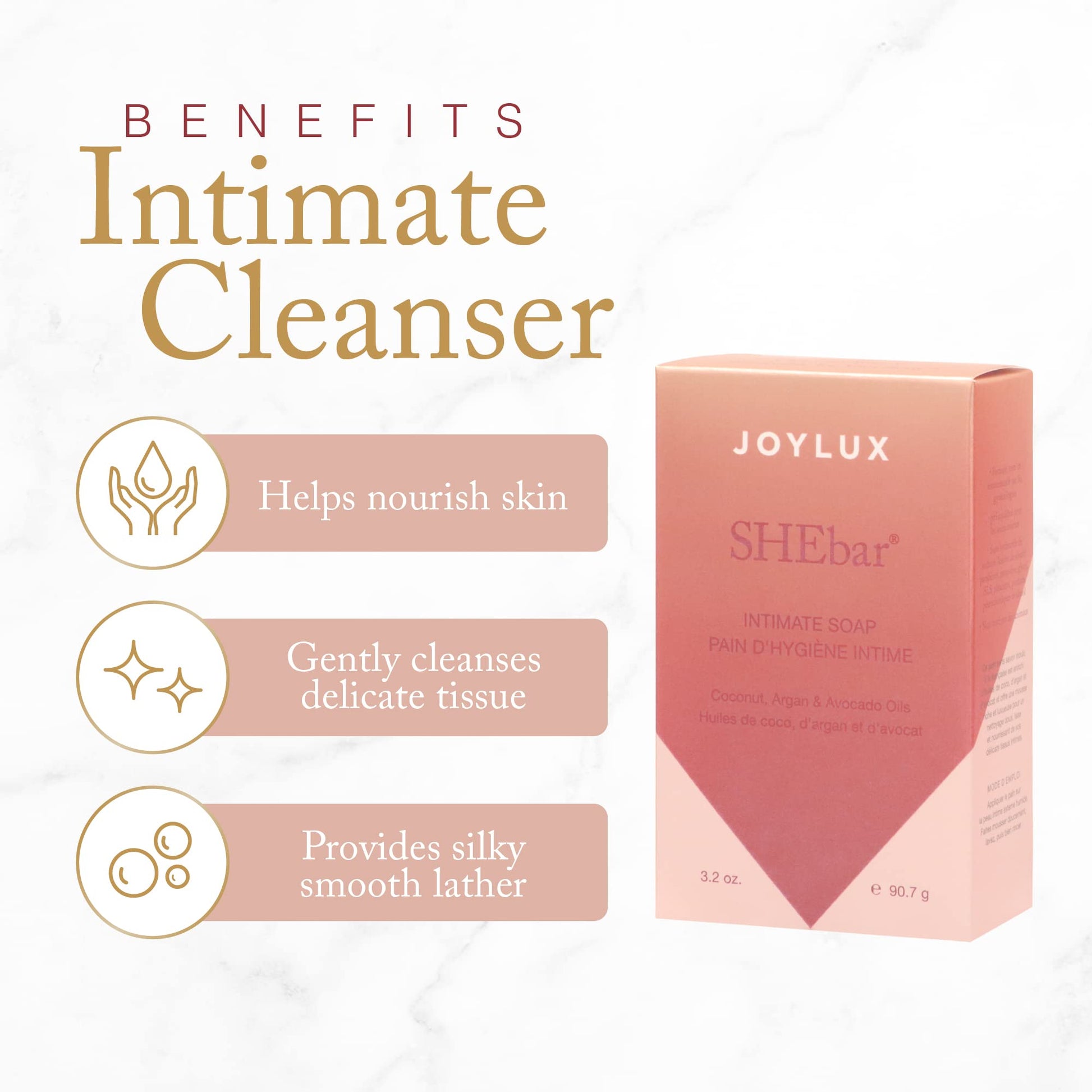 Joylux - SHEbar, Feminine Cleansing Bar, Yoni Bar, pH-Balanced Formula, Clean & Gentle Ingredients Joylux buy supplements canada