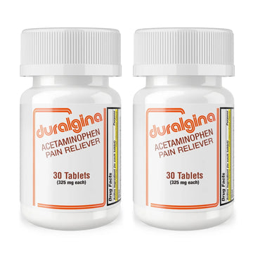 DURALGINA Acetaminophen Tablets | for Headache, Muscle Aches, Menstrual Cramps, Back Pain, Toothaches, Fever Reducer, Fast-Acting, Gentle on Stomach, Safe for Adults and Teens 12+, 30 Count, 2-Pack DURALGINA buy supplements canada