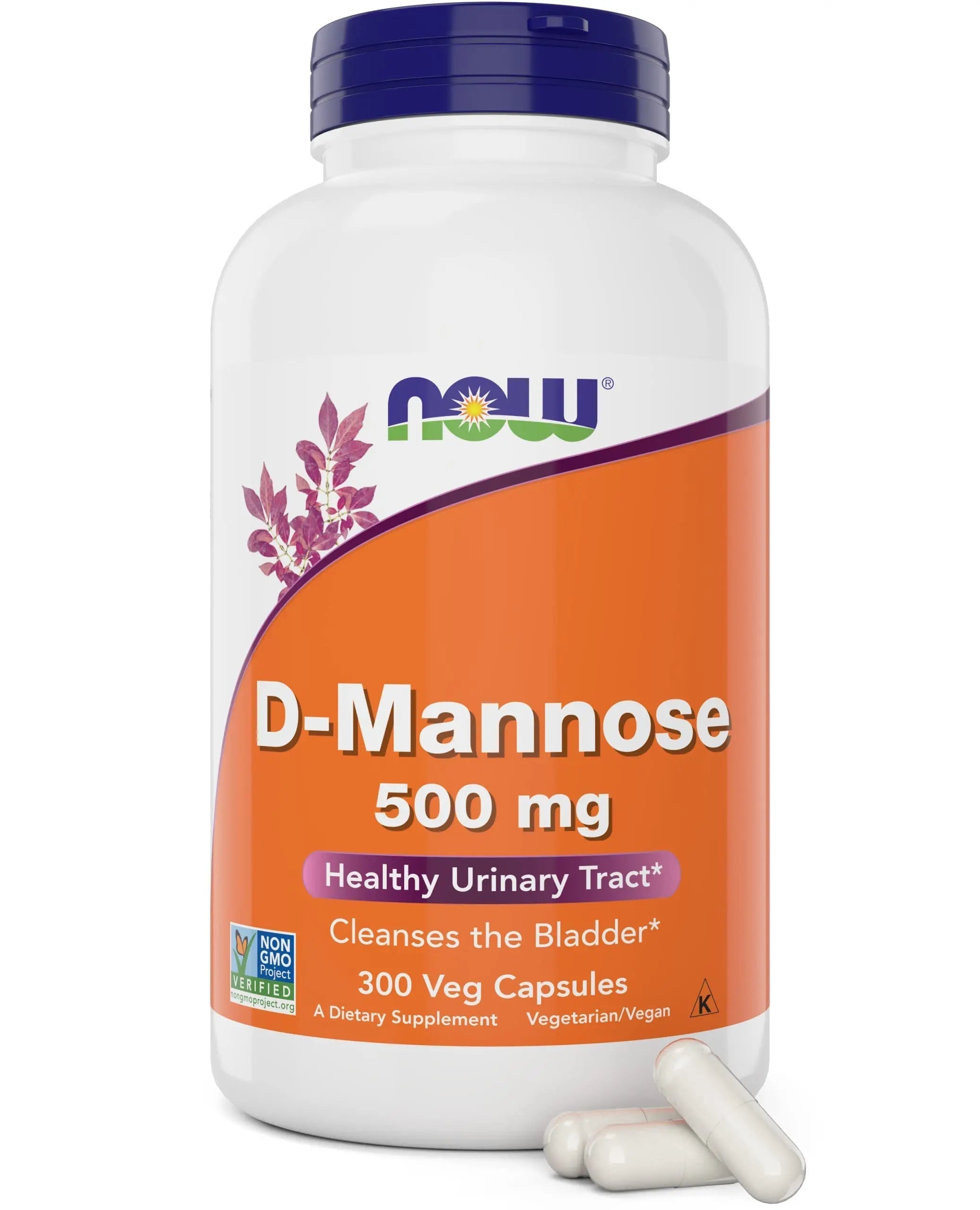 Now D-Mannose 500 mg, 300 Capsules - Vegan, Non GMO Supplement for Women and Men - Supports Healthy Urinary Tract, Cleanses The Bladder NOW Foods buy supplements canada