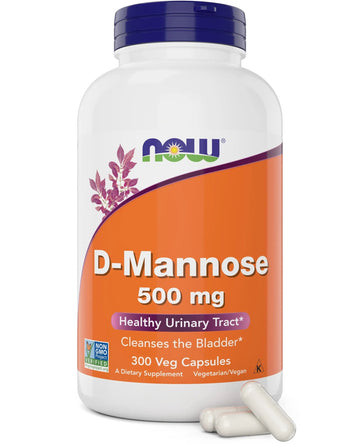 Now D-Mannose 500 mg, 300 Capsules - Vegan, Non GMO Supplement for Women and Men - Supports Healthy Urinary Tract, Cleanses The Bladder NOW Foods buy supplements canada