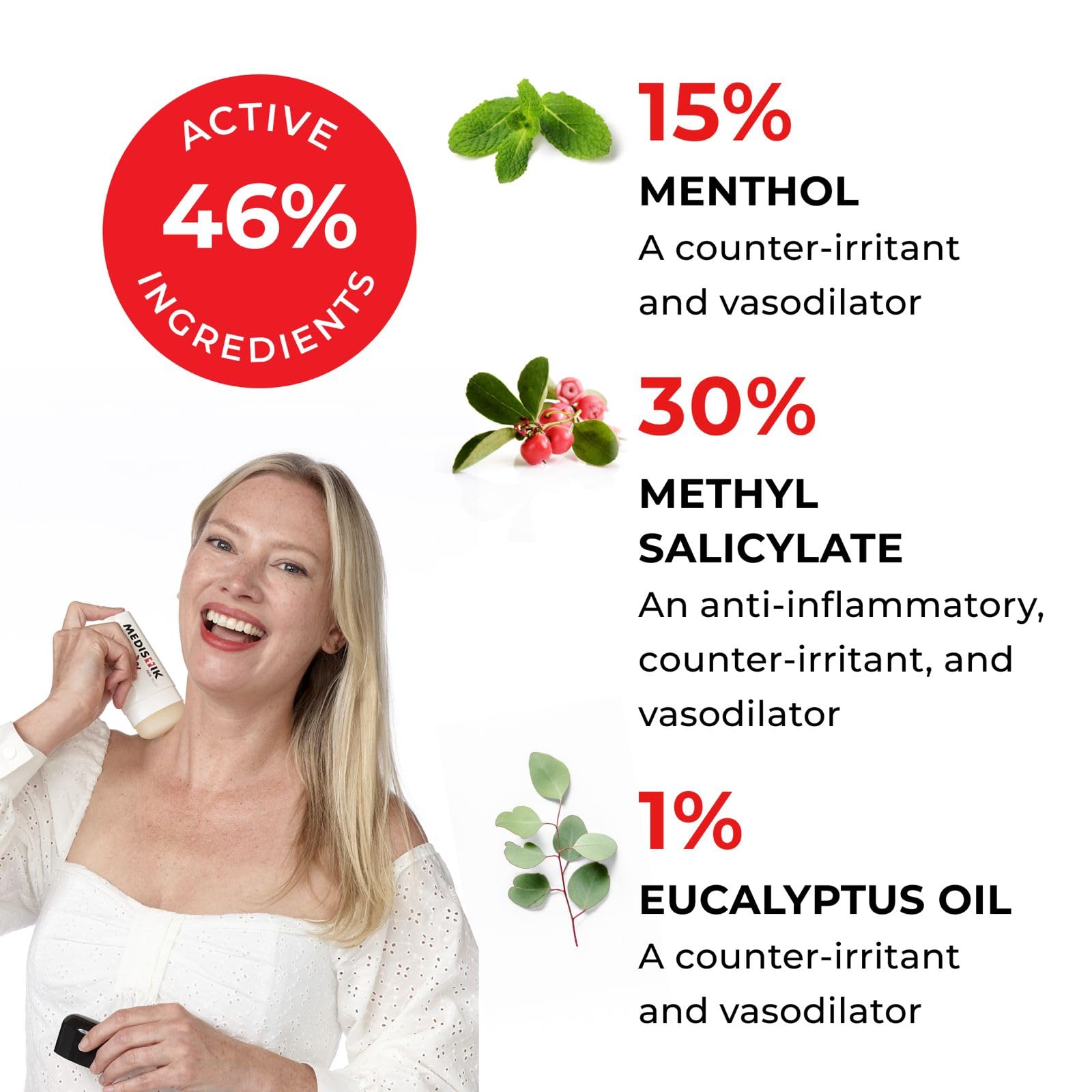 Medistik Extra Strength Pain Relief Stick. Long Lasting Topical Pain Reliever for Backache, Muscle & Joint Pain, 58g (One Pack) Medistik buy supplements canada