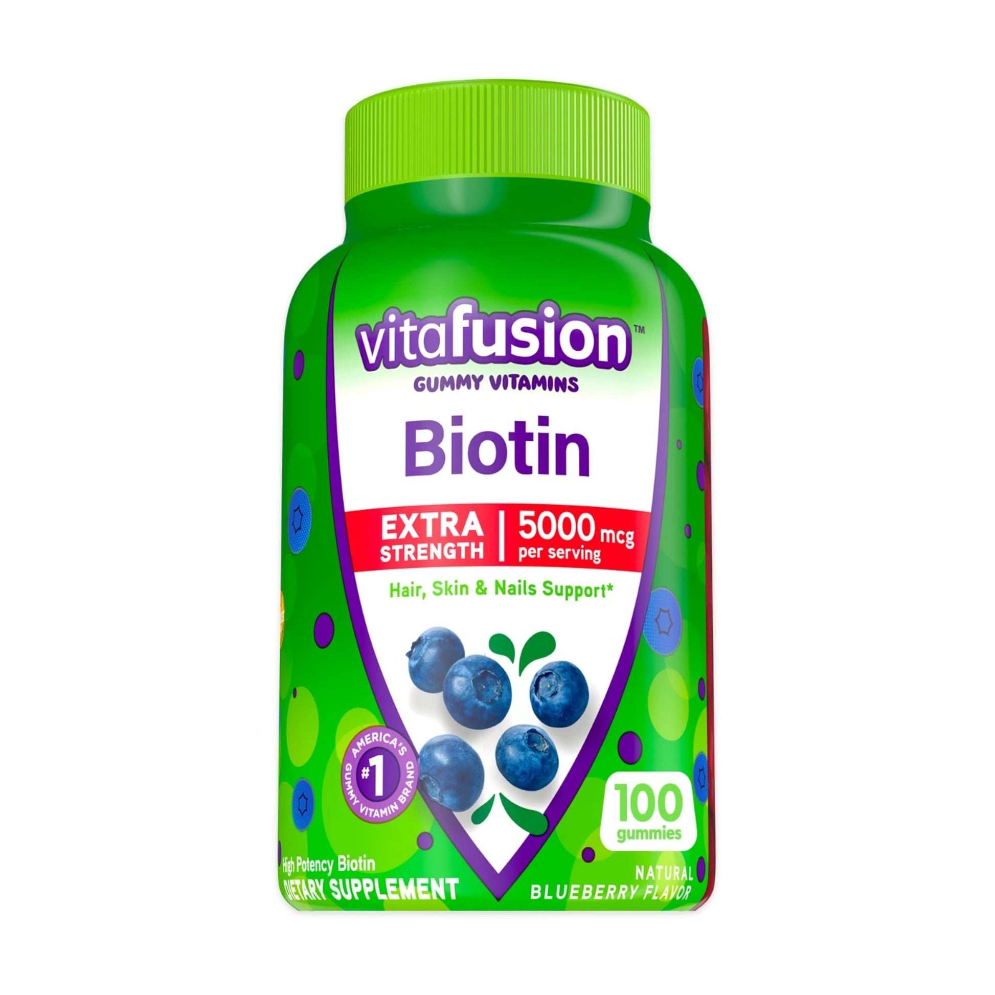 vitafusion Extra Strength Biotin Gummy Vitamins, Berry Flavored, 5,000 mcg Biotin Vitamins Vitafusion buy supplements canada