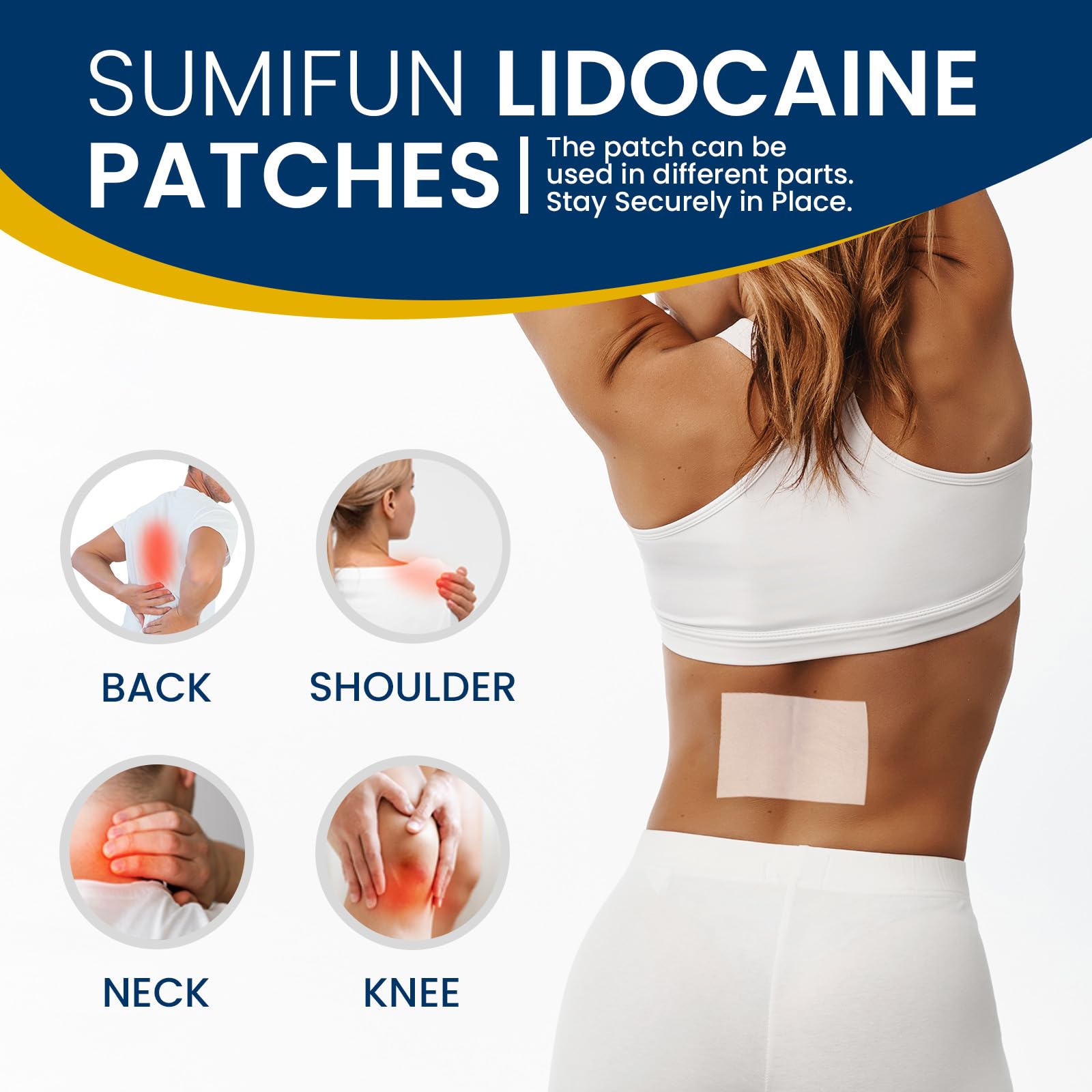 Sumifun 4% Lidocaine Pain Relief Patches - 36 Count Patches for Back, Shoulder, Muscle, Joints, Knee Pain Relief - Lower Back Pain Relief Products - Pain Patches Maximum Strength Lidocaine Sumifun buy supplements canada
