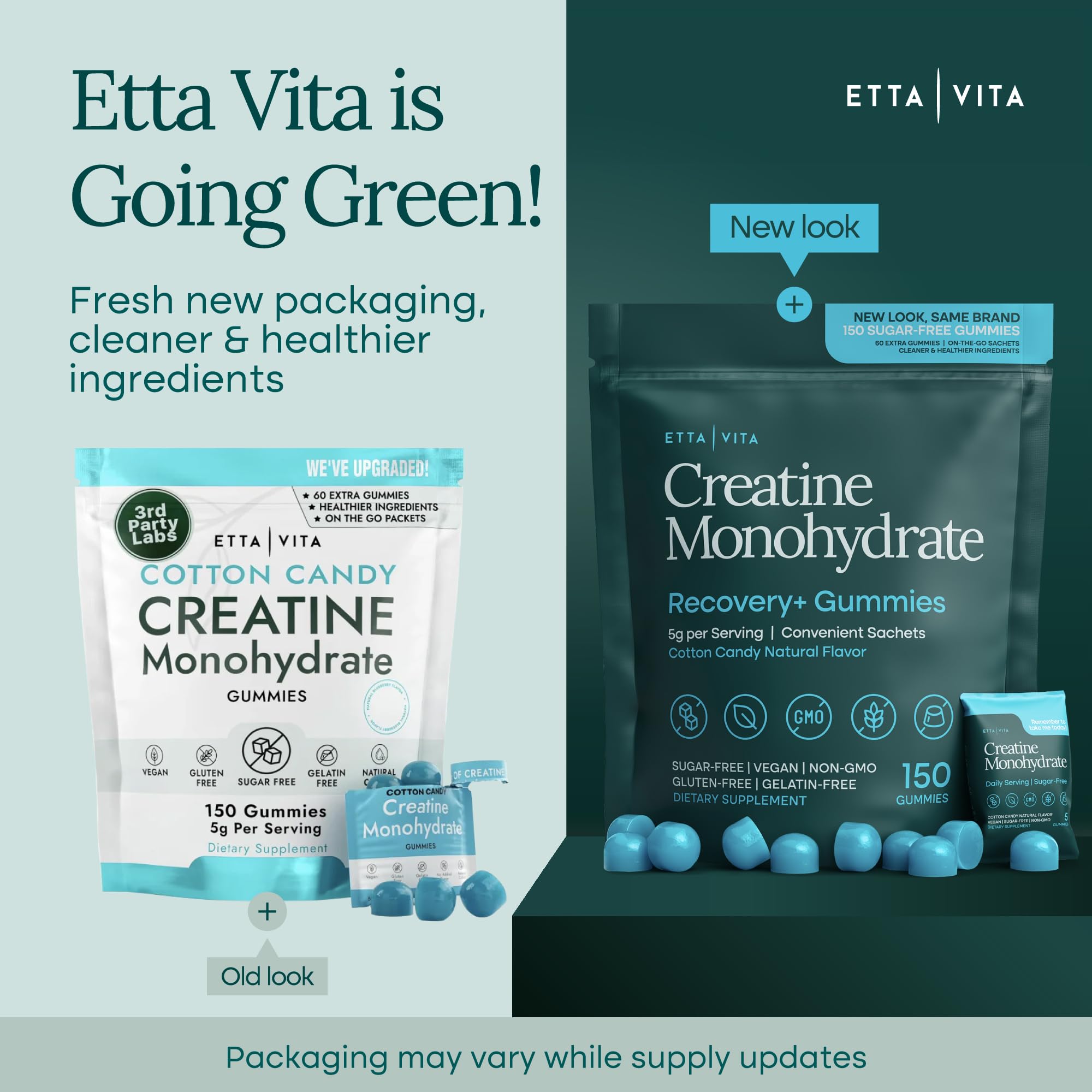 Sugar-Free Creatine Monohydrate Gummies (5g Per Packet) - Potent Creatine Gummies for Men & Women, Supplement for Muscle Support, Cognitive Function - Non-GMO, Gluten-Free, Mucuna Pruriens Etta Vita buy supplements canada