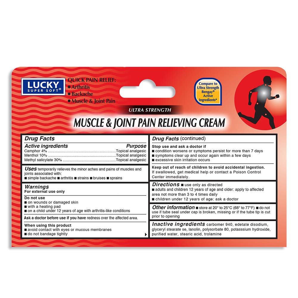 Lucky Super Soft Muscle & Joint Pain Relieving Cream, 1.5 Ounce Lucky Super Soft buy supplements canada