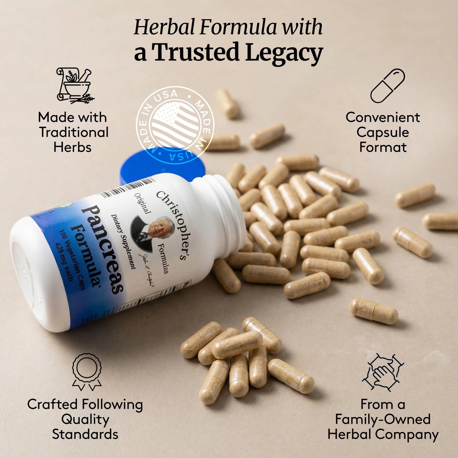 Christopher's Original Formulas Pancreas Formula - Pancreas Cleanse Detox & Repair - Probiotics for Digestive Health Christopher's Original Formulas buy supplements canada