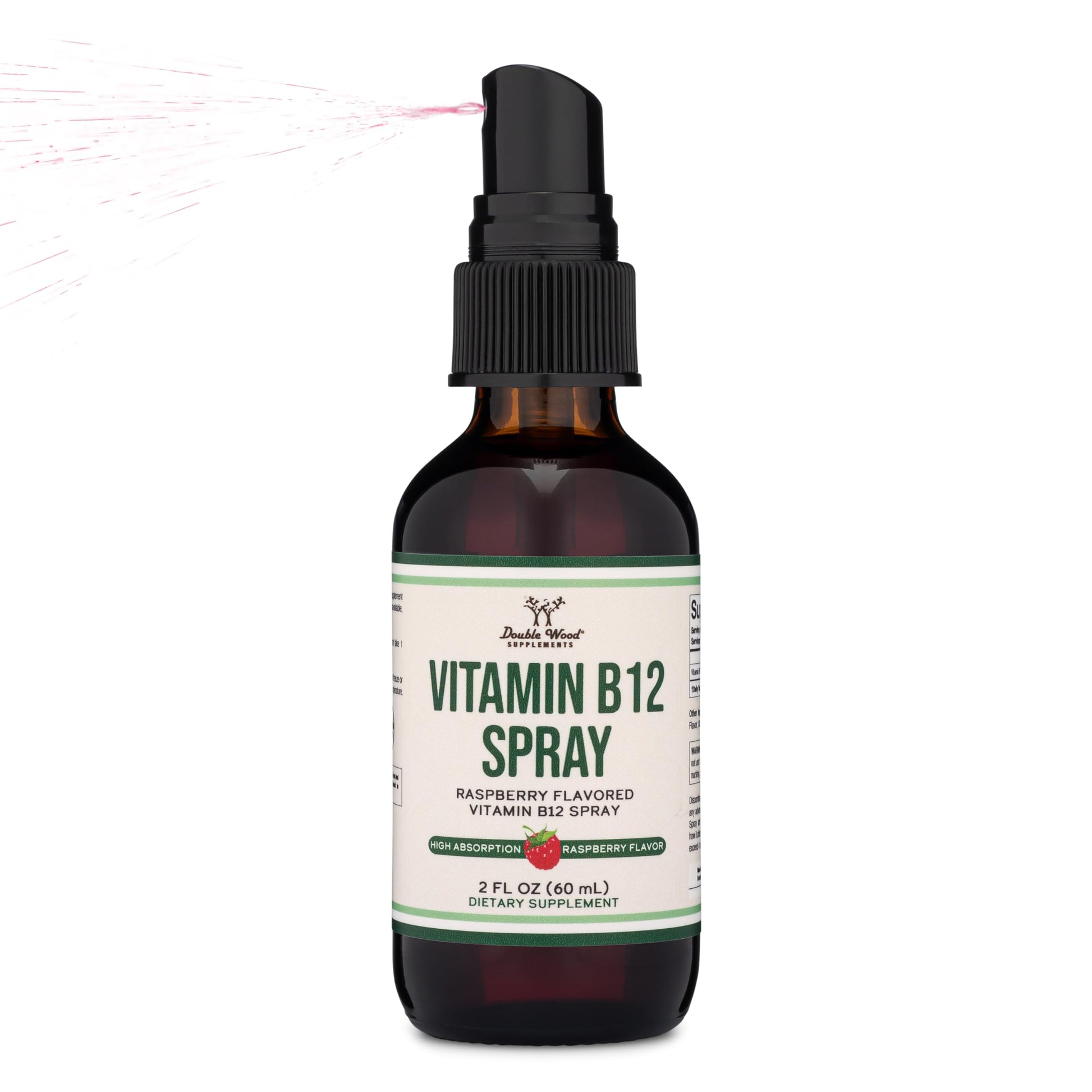 Vitamin B12 Sublingual Spray (2 Spray Dose of Vitamin 12 1000mcg, 3 Spray Serving Size Double Wood Supplements buy supplements canada