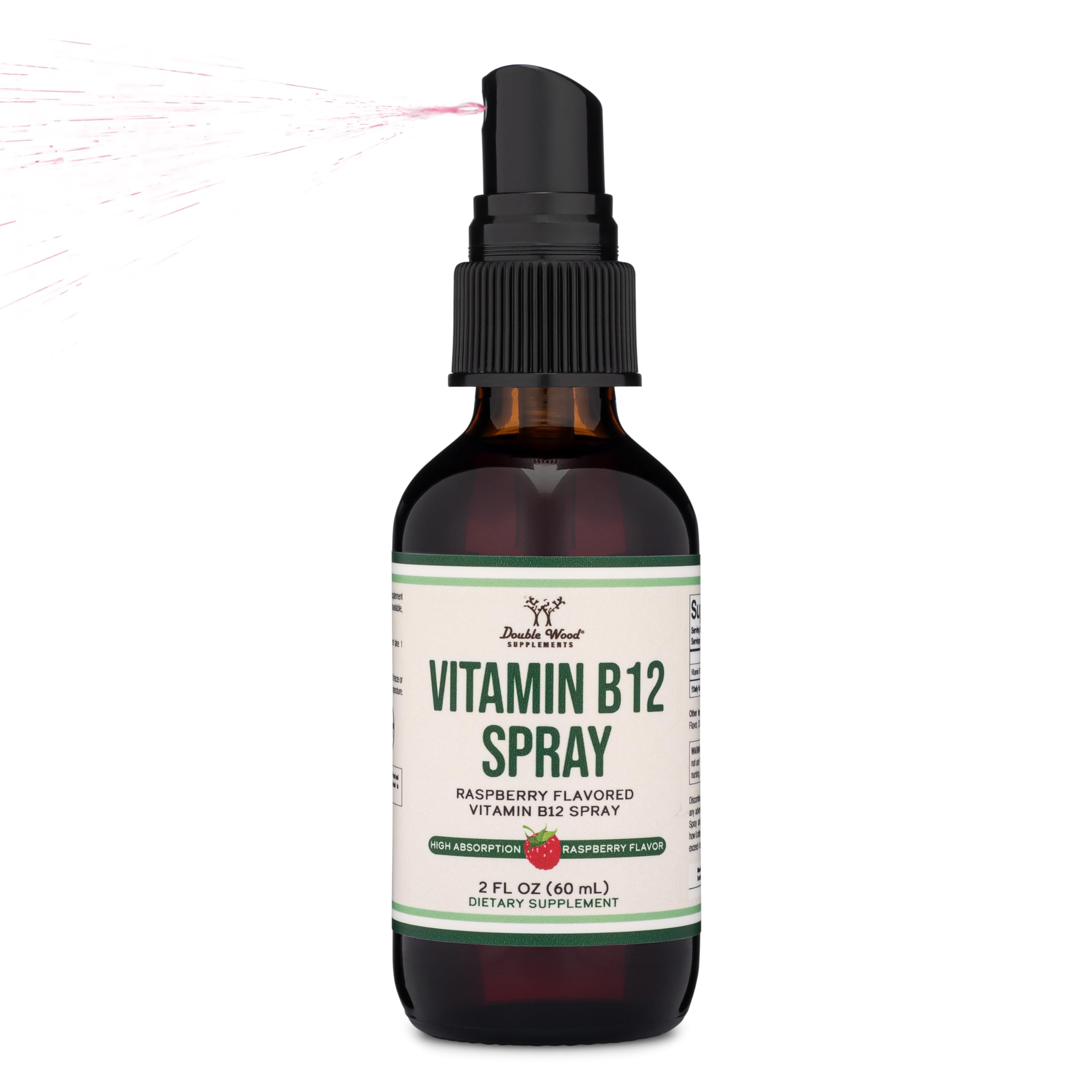 Vitamin B12 Sublingual Spray (2 Spray Dose of Vitamin 12 1000mcg, 3 Spray Serving Size Double Wood Supplements buy supplements canada
