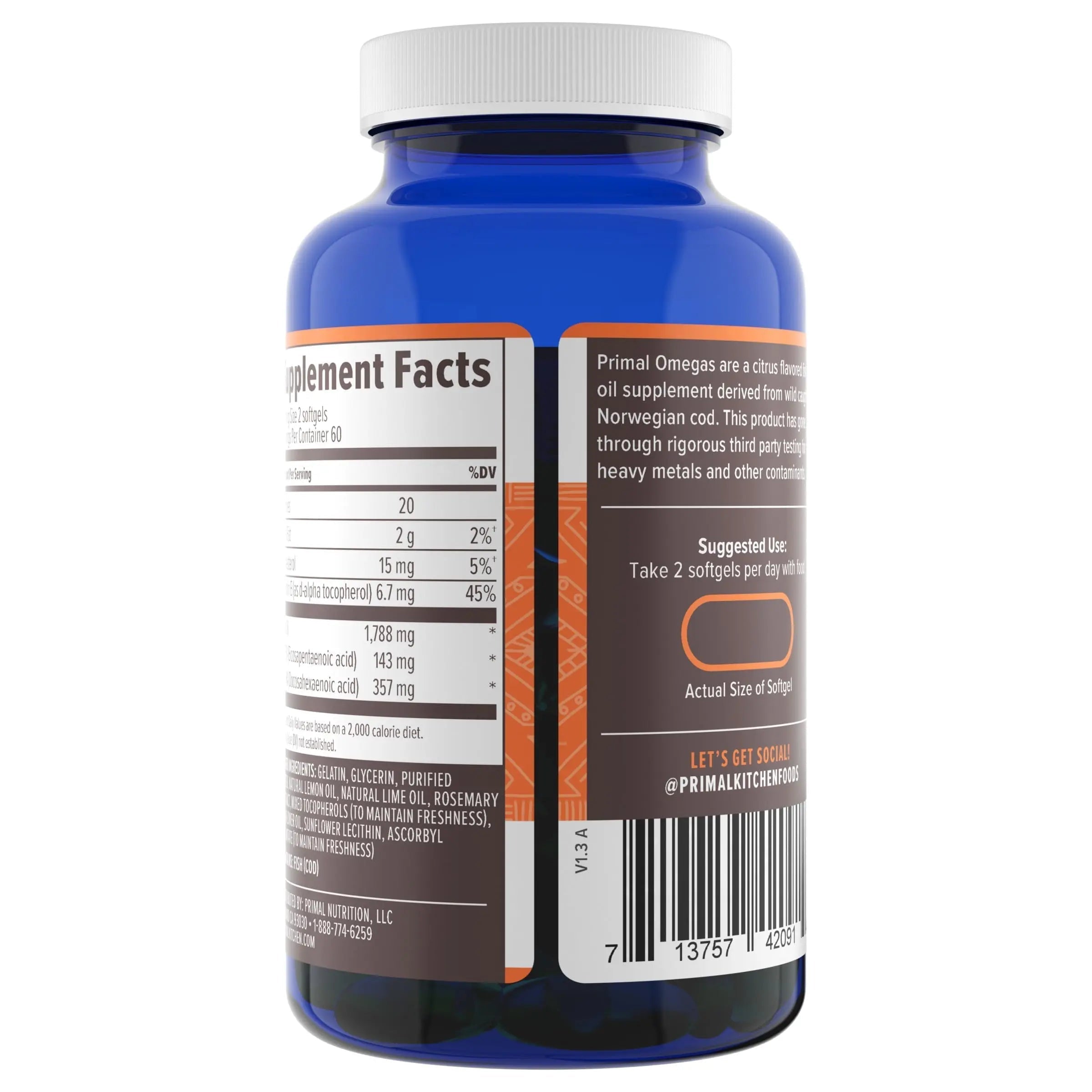 Primal Blueprint Primal Omegas, Omega-3 Fatty Acid Daily Supplement, 120 Count Primal Blueprint buy supplements canada