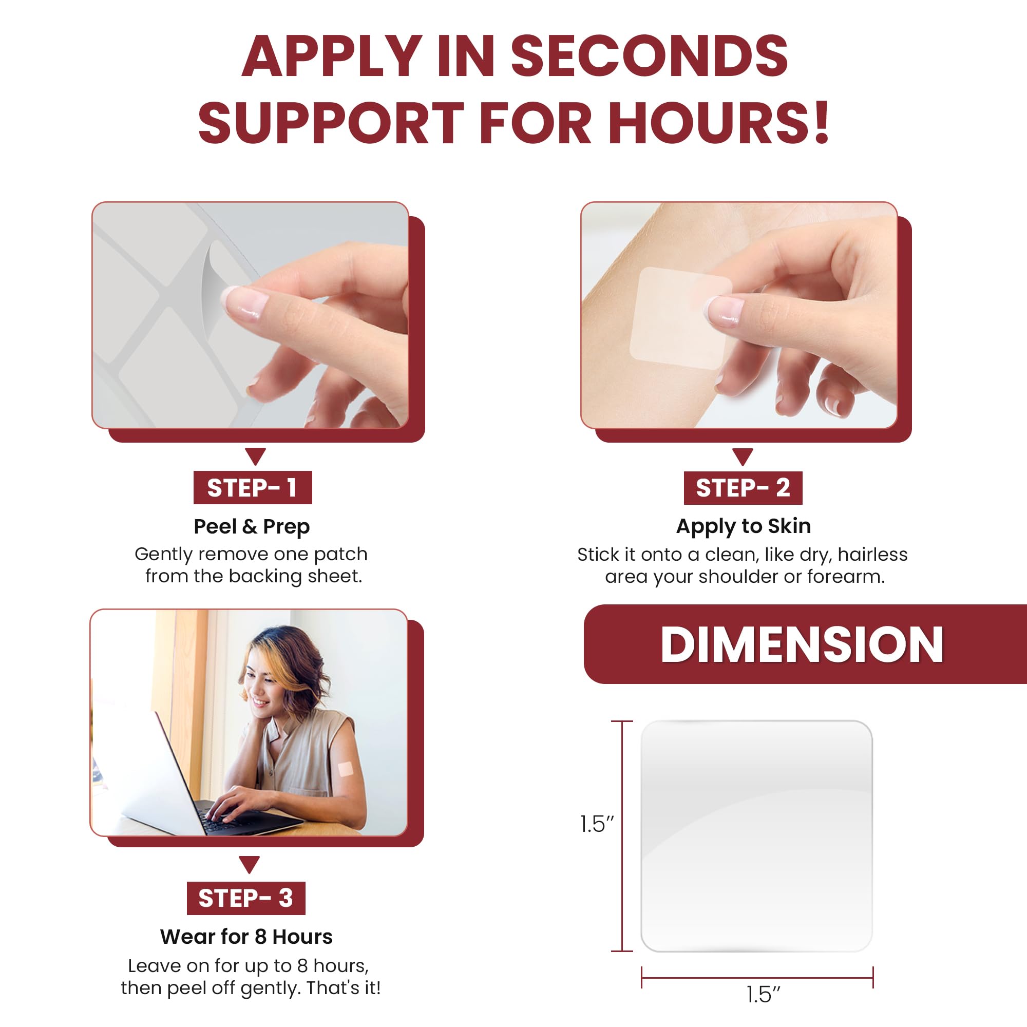 Patchvana Iron Plus Patch for Women & Men, 1 Month Supply, 30 Patches Patchvana buy supplements canada