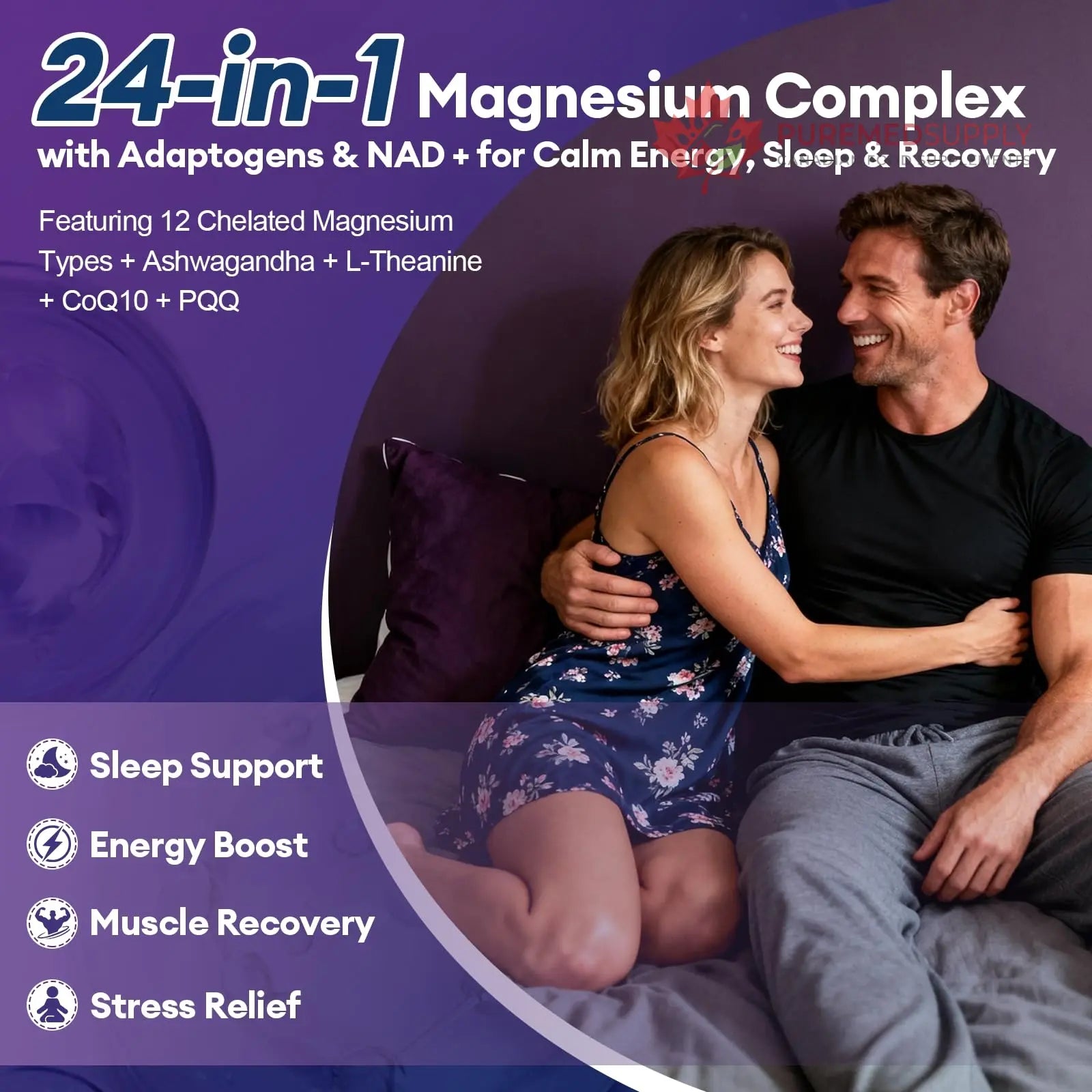 Migcopat Magnesium Complex w/Magnesium Glycinate, Malate, Citrate | 24-in-1 Magnesium Supplement w/Ashwagandha, L-Theanine & NAD+ | Supports Calm, Energy, Muscle & Sleep | Non-GMO, 120 Vegan Caps Migcopat buy supplements canada