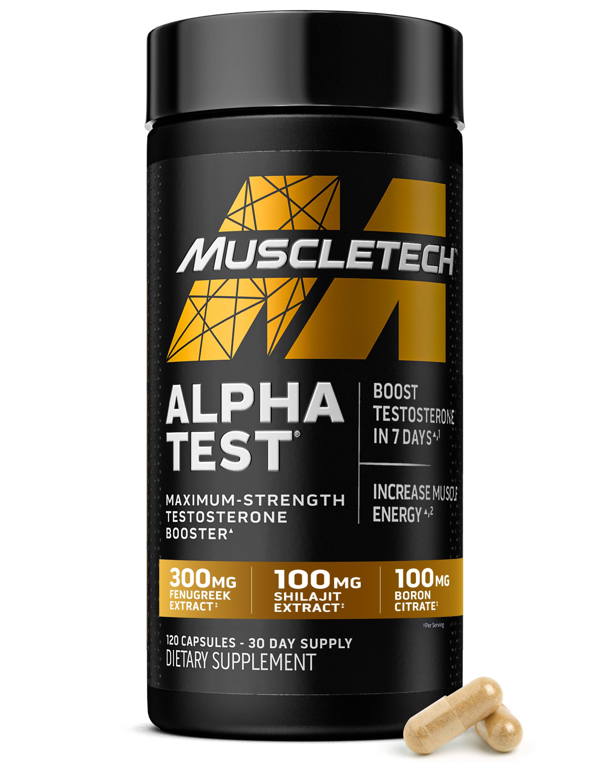 MuscleTech Testosterone Booster for Men, AlphaTest - T-Boost Mens Supplement with Tribulus Terrestris & Boron - Daily Male Gym Workout Supplements MuscleTech buy supplements canada