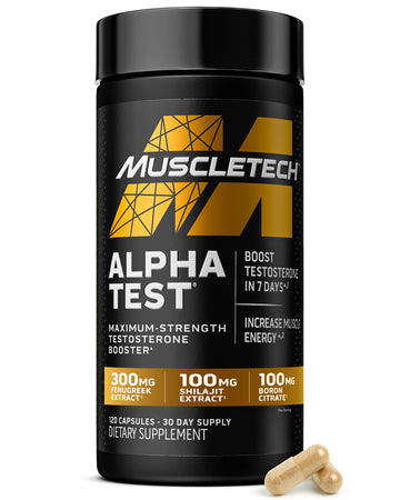 MuscleTech Testosterone Booster for Men, AlphaTest - T-Boost Mens Supplement with Tribulus Terrestris & Boron - Daily Male Gym Workout Supplements MuscleTech buy supplements canada