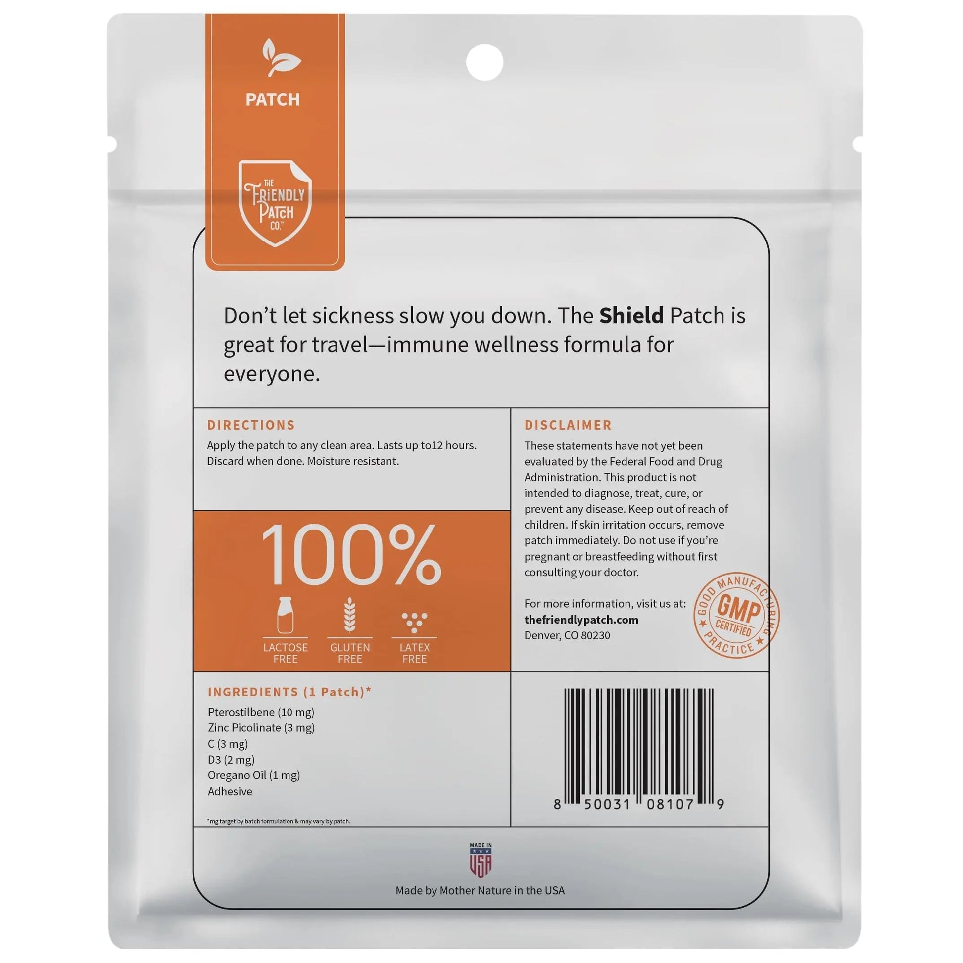 The Friendly Patch Shield Immunity Support Patch | Wearable Immune Boosters for Adults with Vitamin D3, C and Zinc The Friendly Patch CO. buy supplements canada