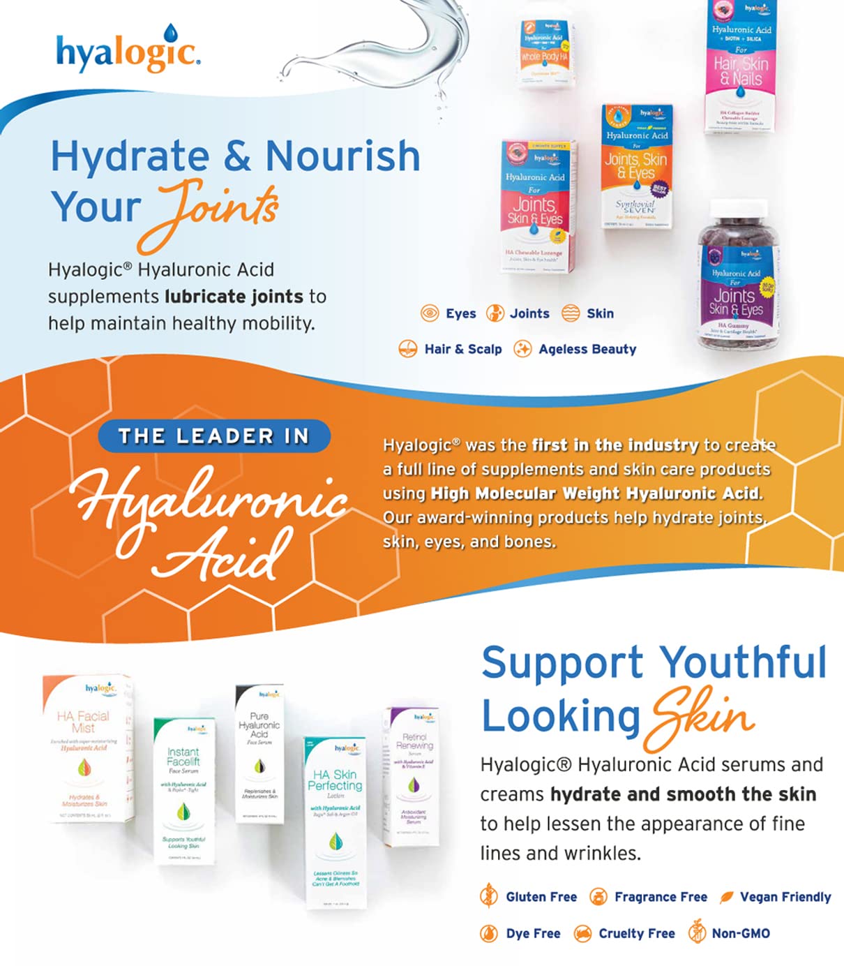 HylaRub HA Joint & Muscle Cream – Hyaluronic Acid Muscle Rub w/Emu Oil & CMO – Non Greasy, Soothes, Moisturizes & Maintains Shoulders, Knees, Back, HIPS & More 6 oz. by Hyalogic Hyalogic buy supplements canada