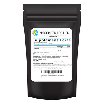 Prescribed For Life Adenine Powder, Vitamin B4 Adenine Supplement, A Nucleobase Purine Derivative (56g) Prescribed For Life buy supplements canada