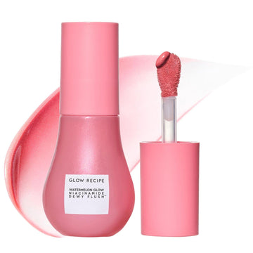 Glow Recipe Niacinamide Dewy Flush Tinted Liquid Blush Serum - Glowy Blush for Cheeks to Smooth, Hydrate & Brighten - Liquid Korean Makeup with Buildable Soft Pink Tint - Watermelon Flush (0.4 oz) Glow Recipe buy supplements canada