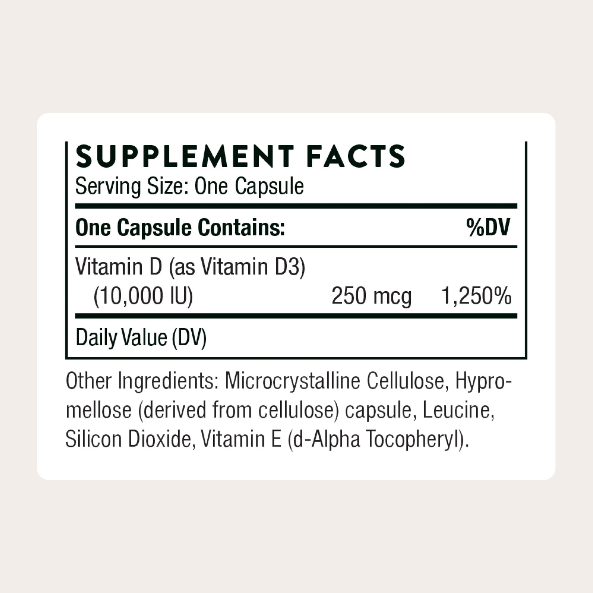 THORNE - Vitamin D3 Supplement - Supports Healthy Bones, Teeth, Muscles, Cardiovascular & Immune Function* - Gluten, Dairy & Soy-Free - 10,000 IU - 60 Servings THORNE buy supplements canada