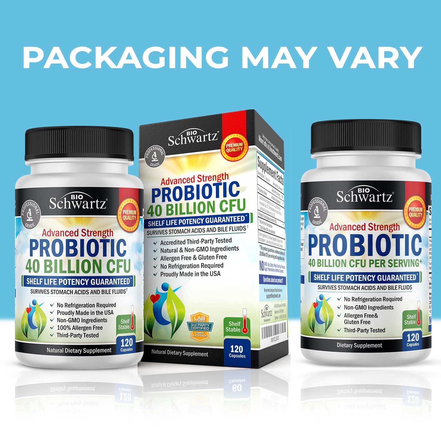 Daily Probiotic Supplement 40 Billion CFU - Gut Health Complex with Astragalus BioSchwartz buy supplements canada