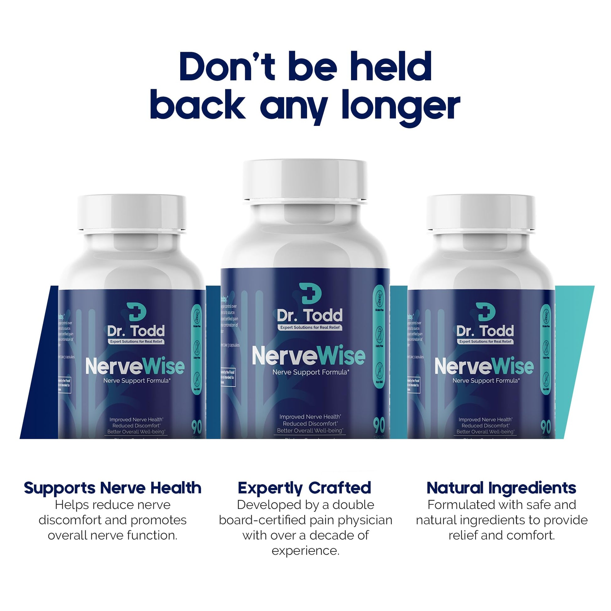 Dr. Todd NerveWise Nerve Support Supplement for Foot, Hand & Leg Comfort – Daily Formula for Healthy Nerve Function, Helps Support Nerve Balance, Body Comfort & Overall Nerve Wellness – 30 Day Supply Dr. Todd buy supplements canada