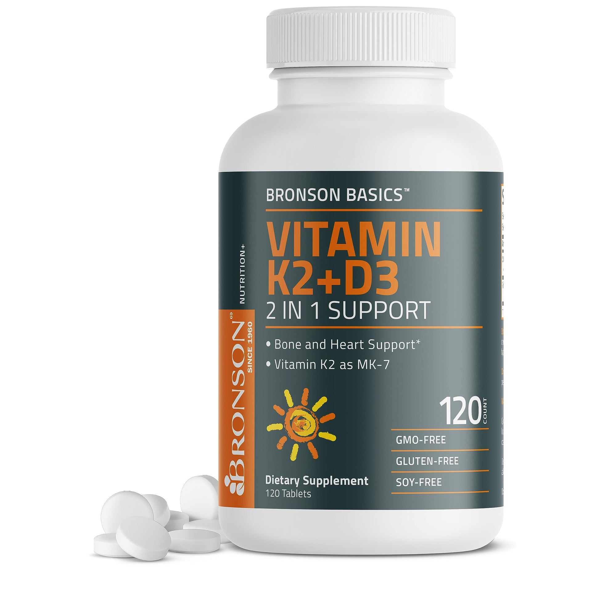 Bronson Basics Vitamin K2 D3 (MK7) Supplement Non-GMO Formula 5000IU (125 mcg) Bronson buy supplements canada